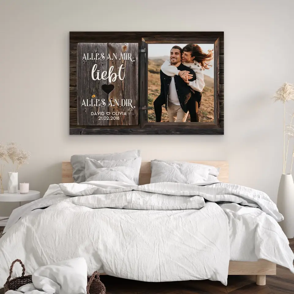 Personalisierte Leinwand "Alles an mir liebt alles an dir" - Image 4