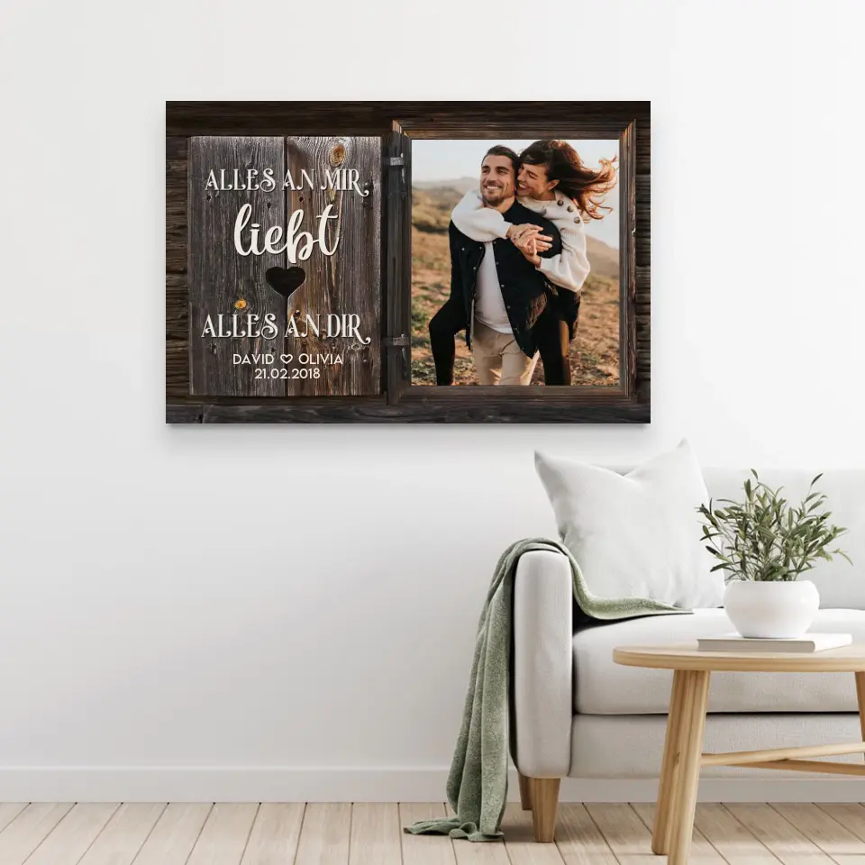 Personalisierte Leinwand "Alles an mir liebt alles an dir" - Image 5