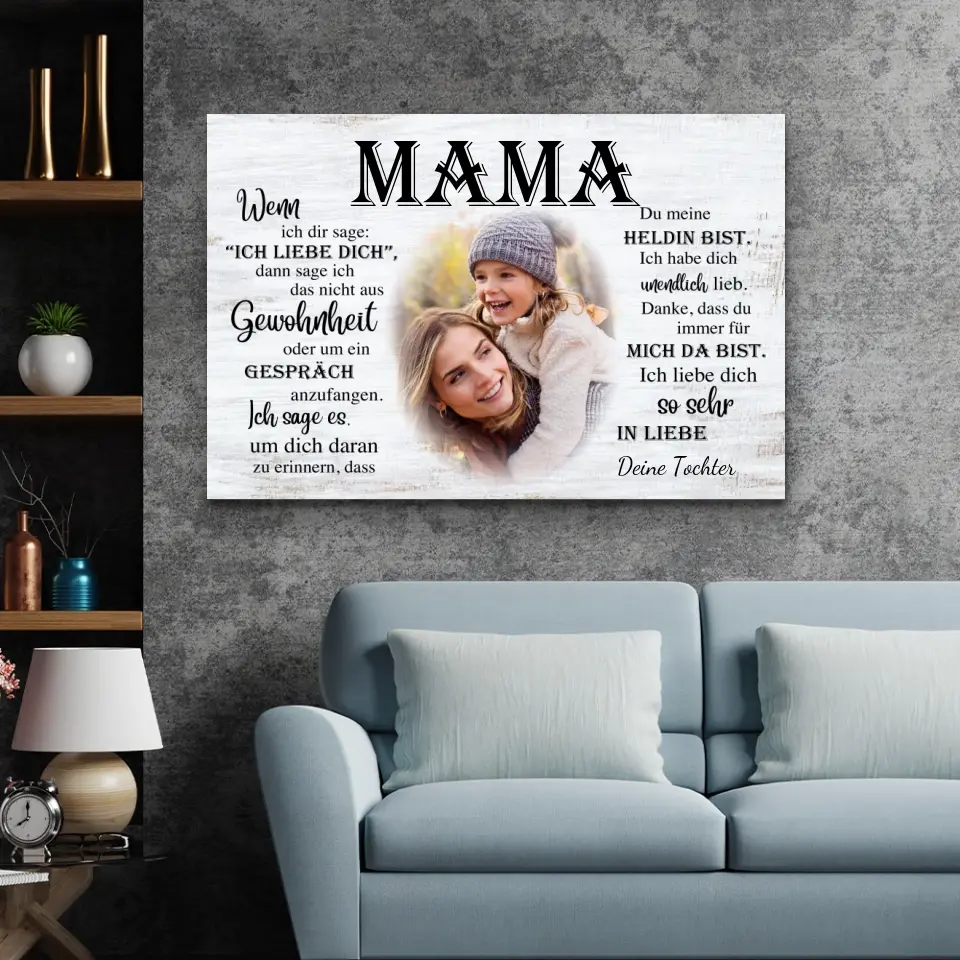 Personalisierte Leinwand "An Mama" - Image 2