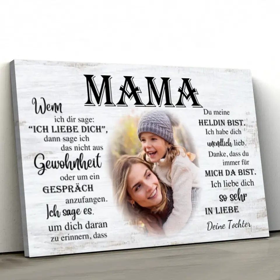 Personalisierte Leinwand "An Mama" - Image 3