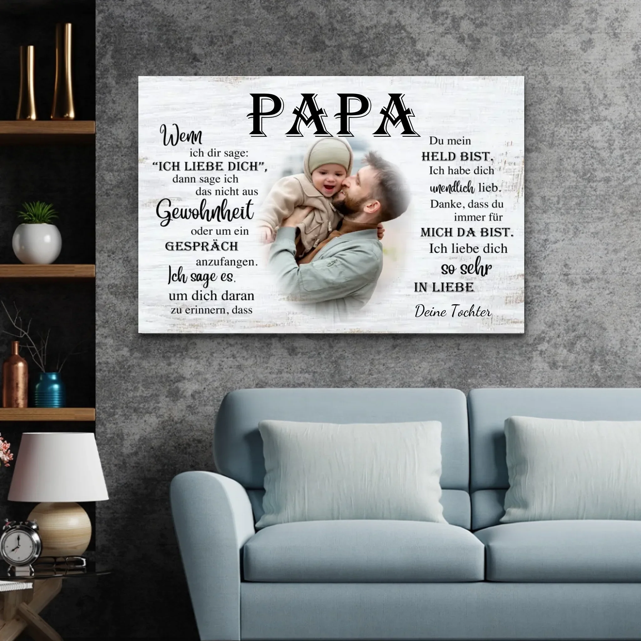 Personalisierte Leinwand "An Papa" - Image 2