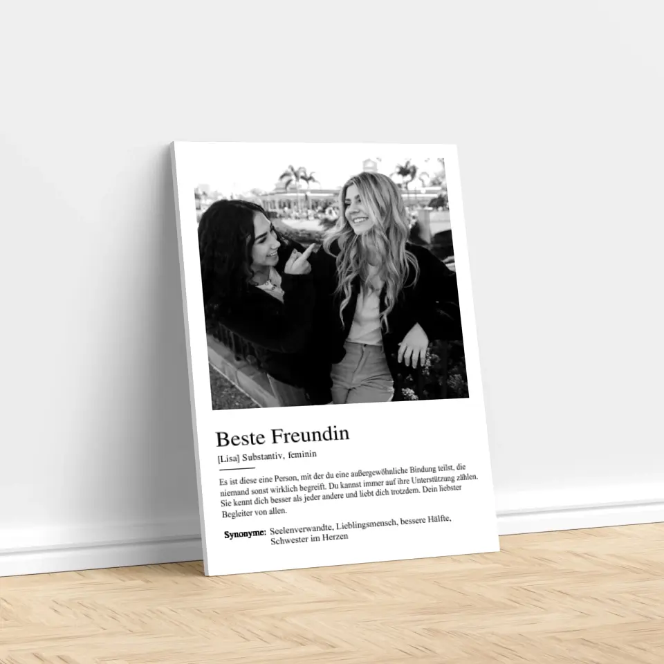 Personalisierte Leinwand "Definition Beste Freundin" - Image 3