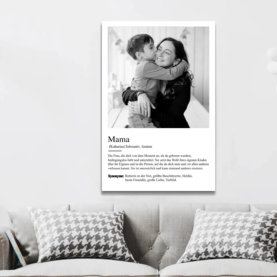 Personalisierte Leinwand "Definition Mama" - Image 2