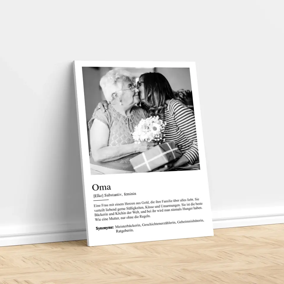 Personalisierte Leinwand "Definition Oma" - Image 3