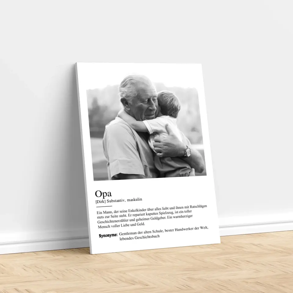 Personalisierte Leinwand "Definition Opa" - Image 3