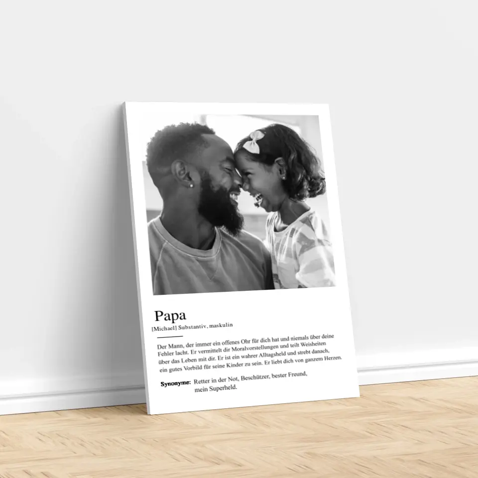 Personalisierte Leinwand "Definition Papa" - Image 3