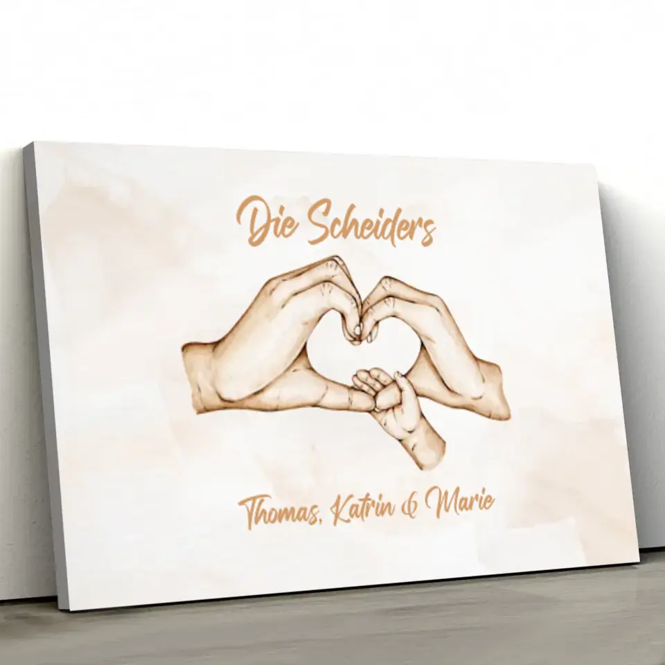 Personalisierte Leinwand "Familienglück" - Image 3