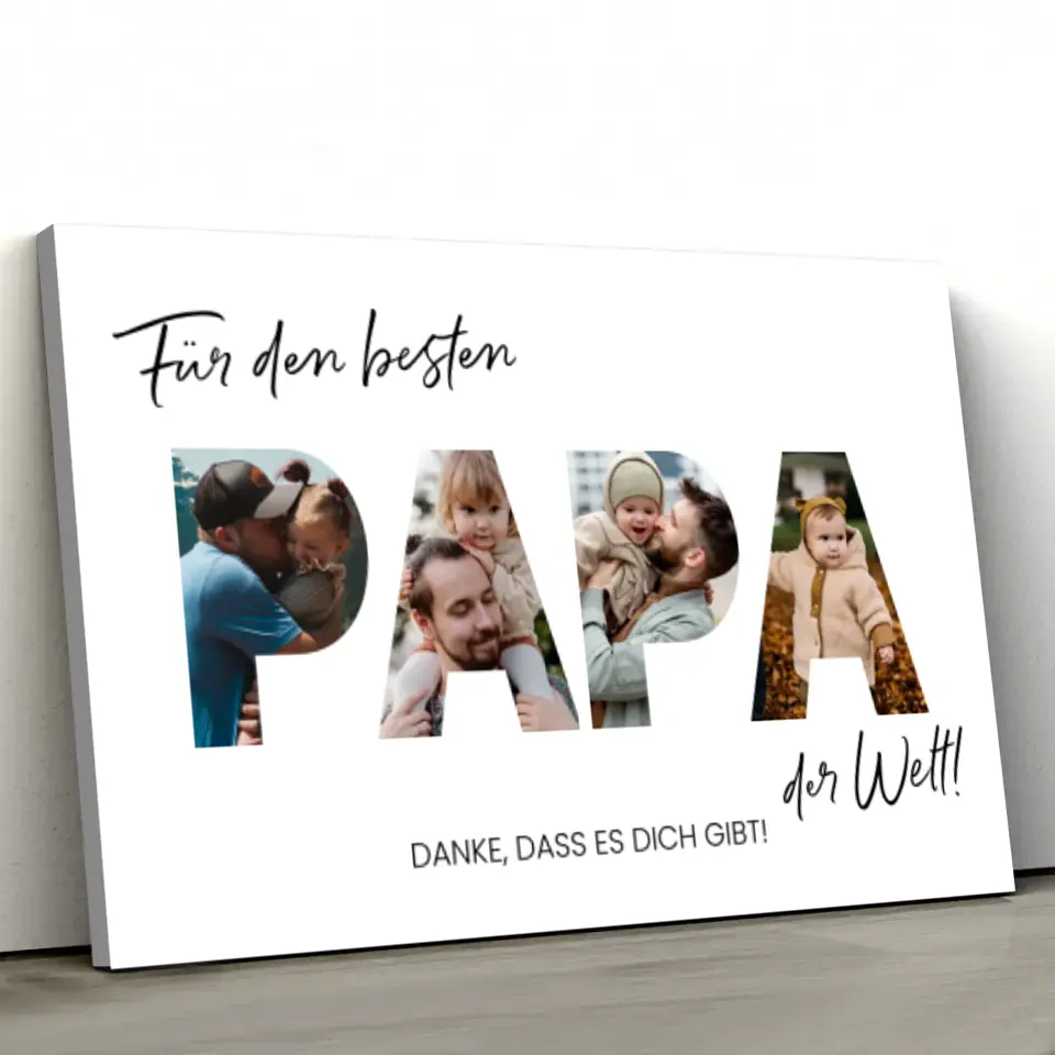 Personalisierte Leinwand "Für den besten Papa" - Image 3