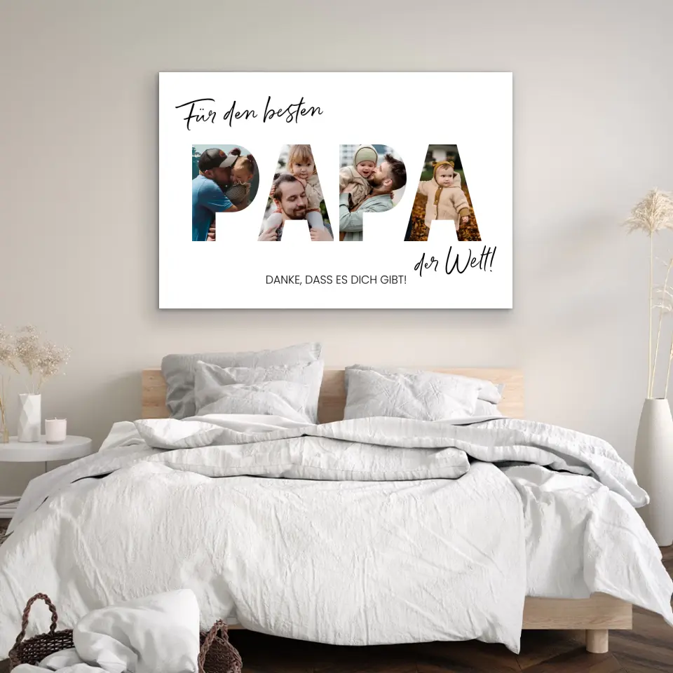 Personalisierte Leinwand "Für den besten Papa" - Image 4