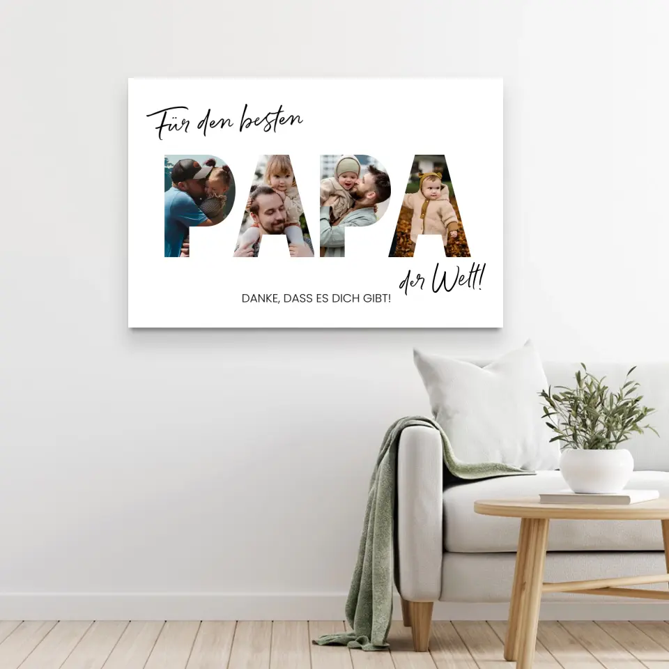 Personalisierte Leinwand "Für den besten Papa" - Image 5