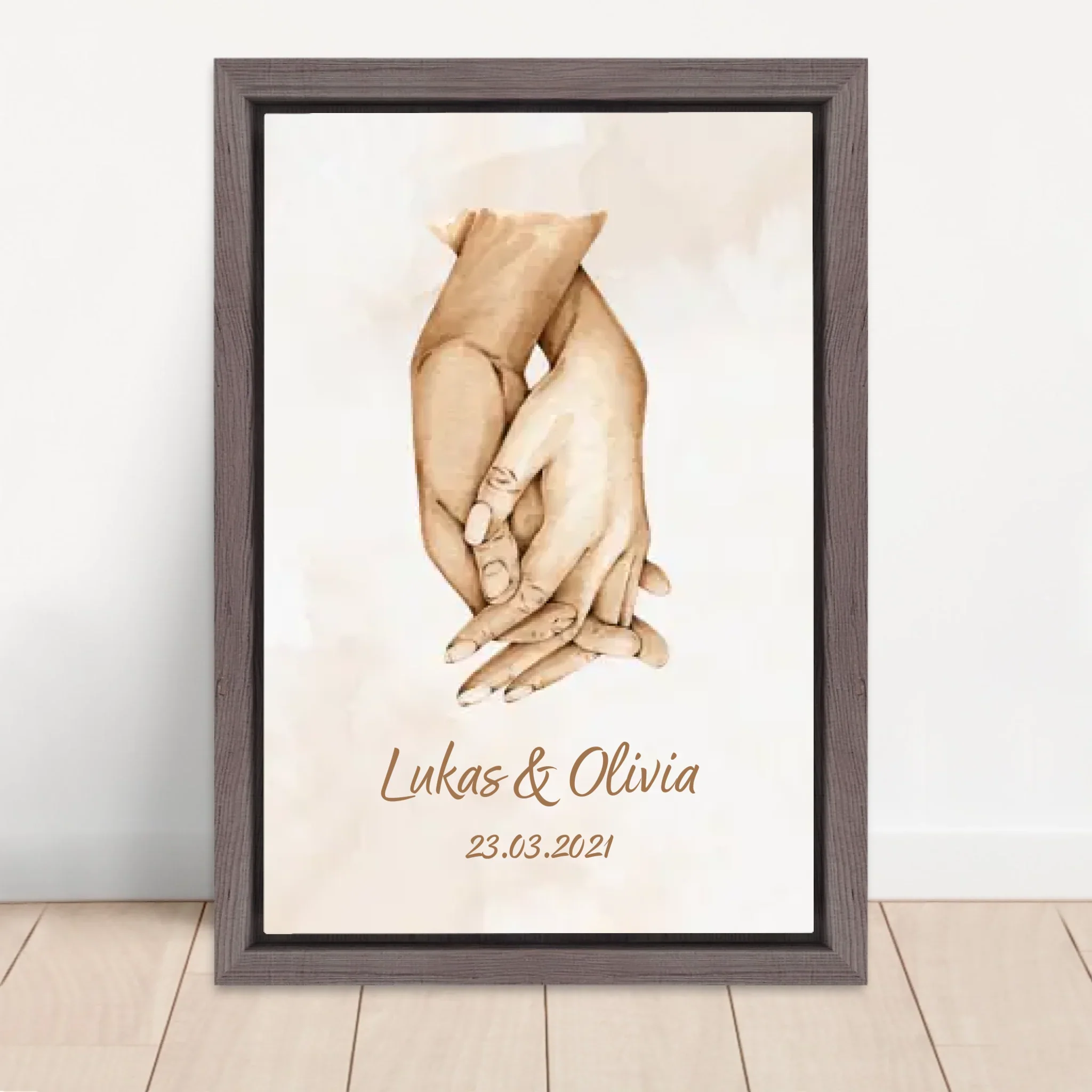 Personalisierte Leinwand "Hand in Hand" - Image 5