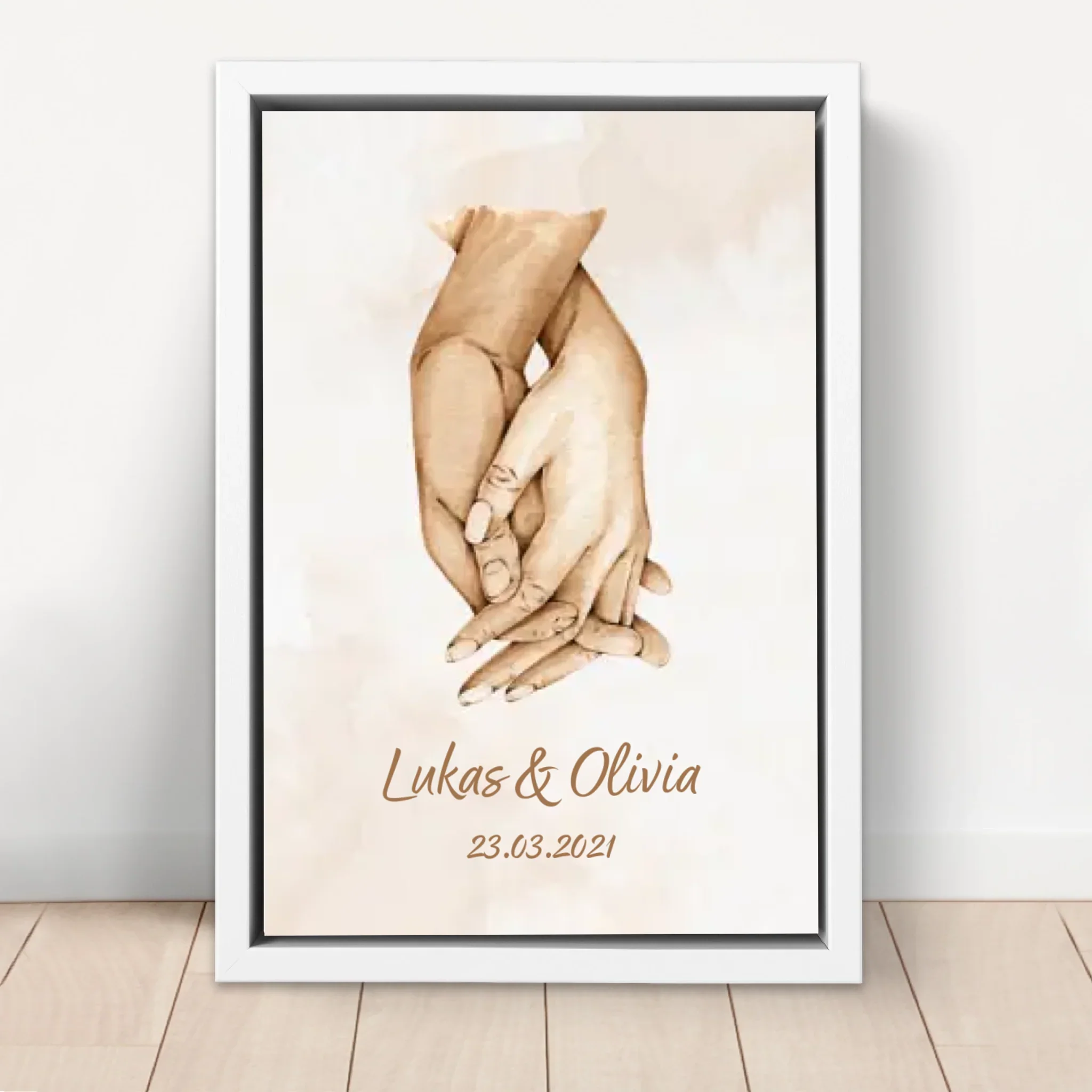 Personalisierte Leinwand "Hand in Hand" - Image 6