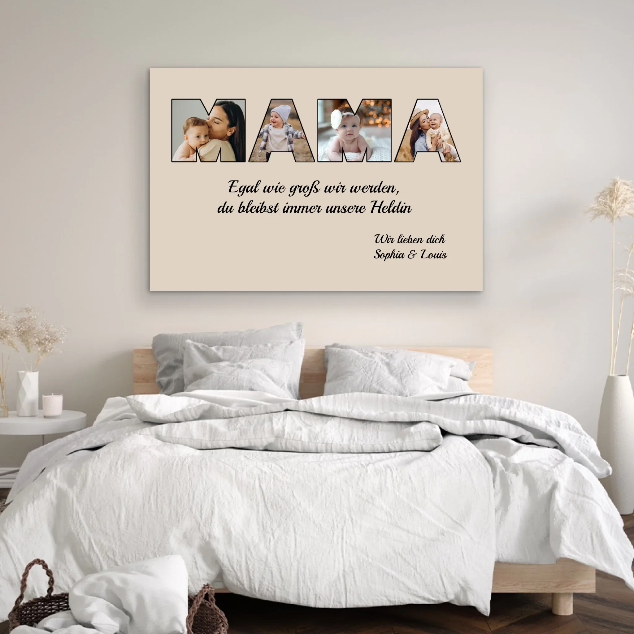 Personalisierte Leinwand "Mama bleibt meine Heldin" - Image 4