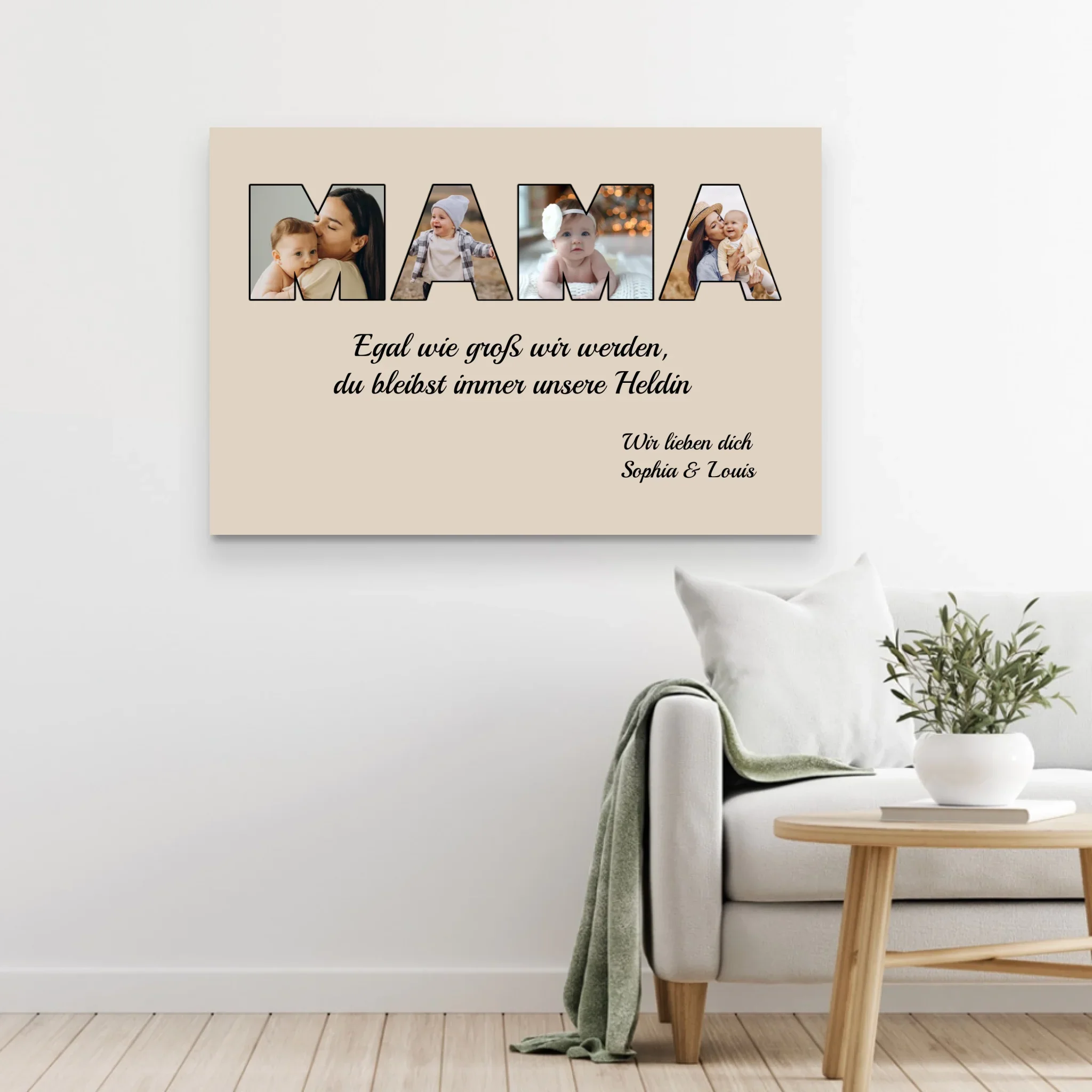 Personalisierte Leinwand "Mama bleibt meine Heldin" - Image 5
