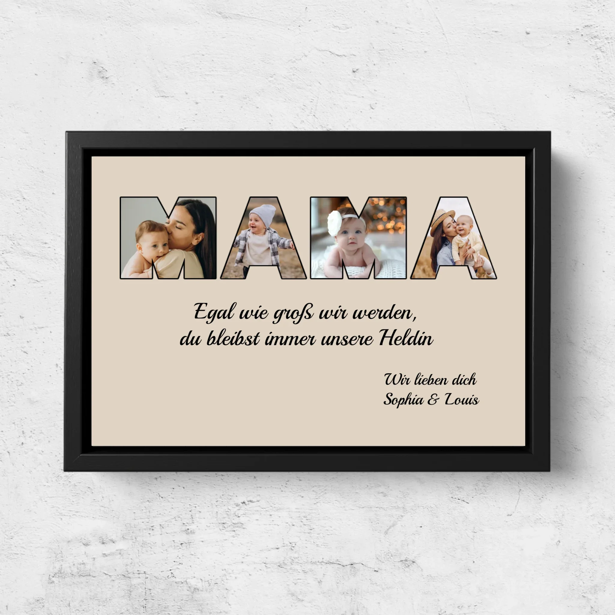 Personalisierte Leinwand "Mama bleibt meine Heldin" - Image 6