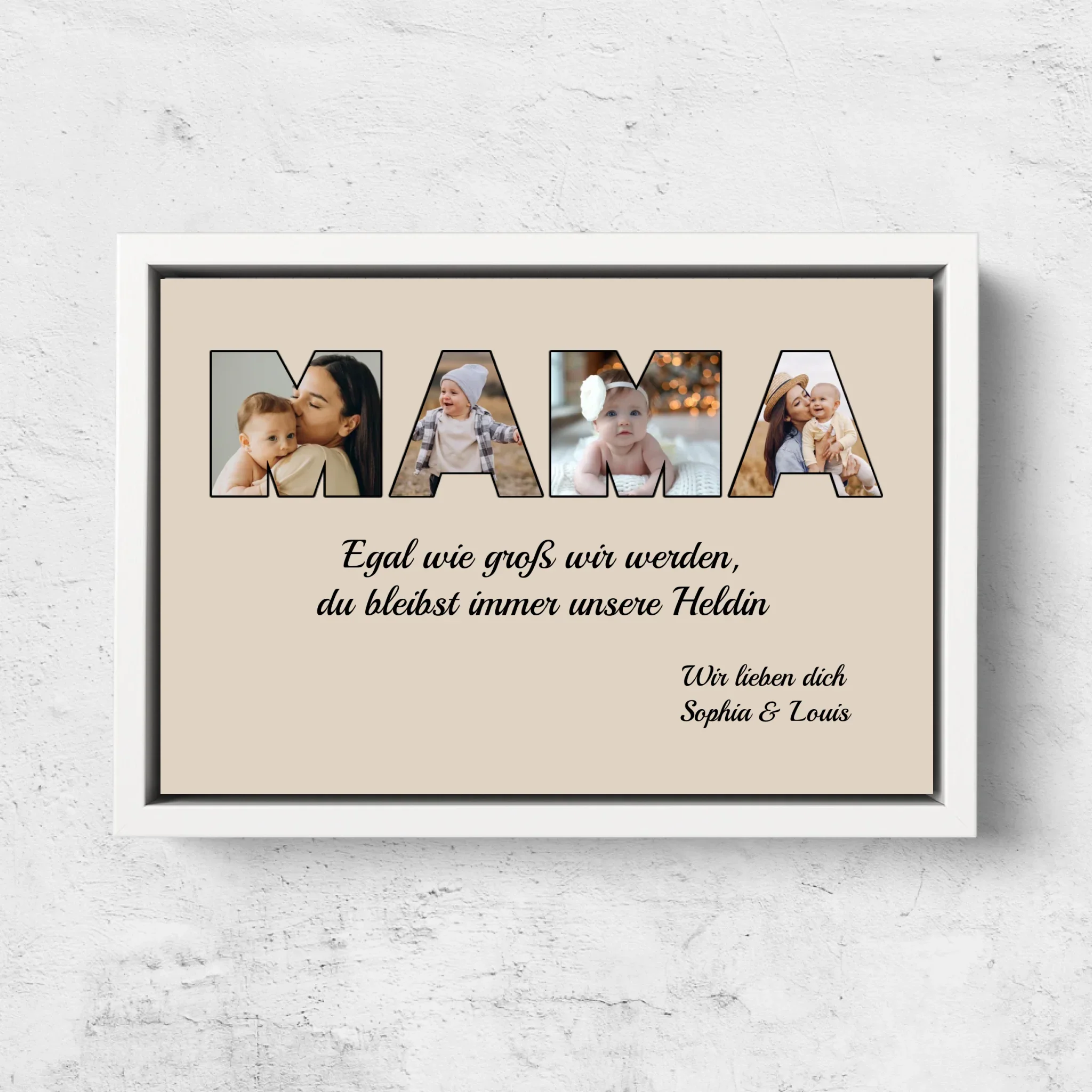 Personalisierte Leinwand "Mama bleibt meine Heldin" - Image 8