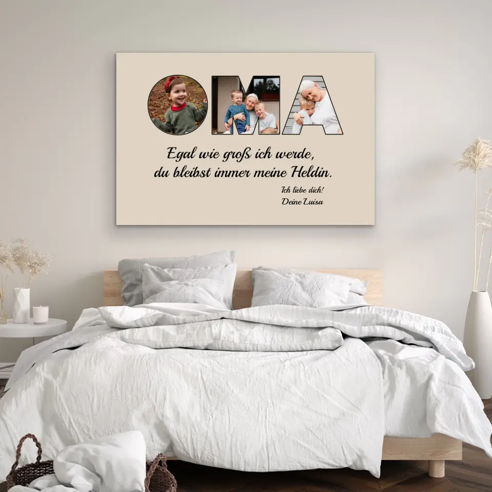 Personalisierte Leinwand "Oma bleibt meine Heldin" - Image 4