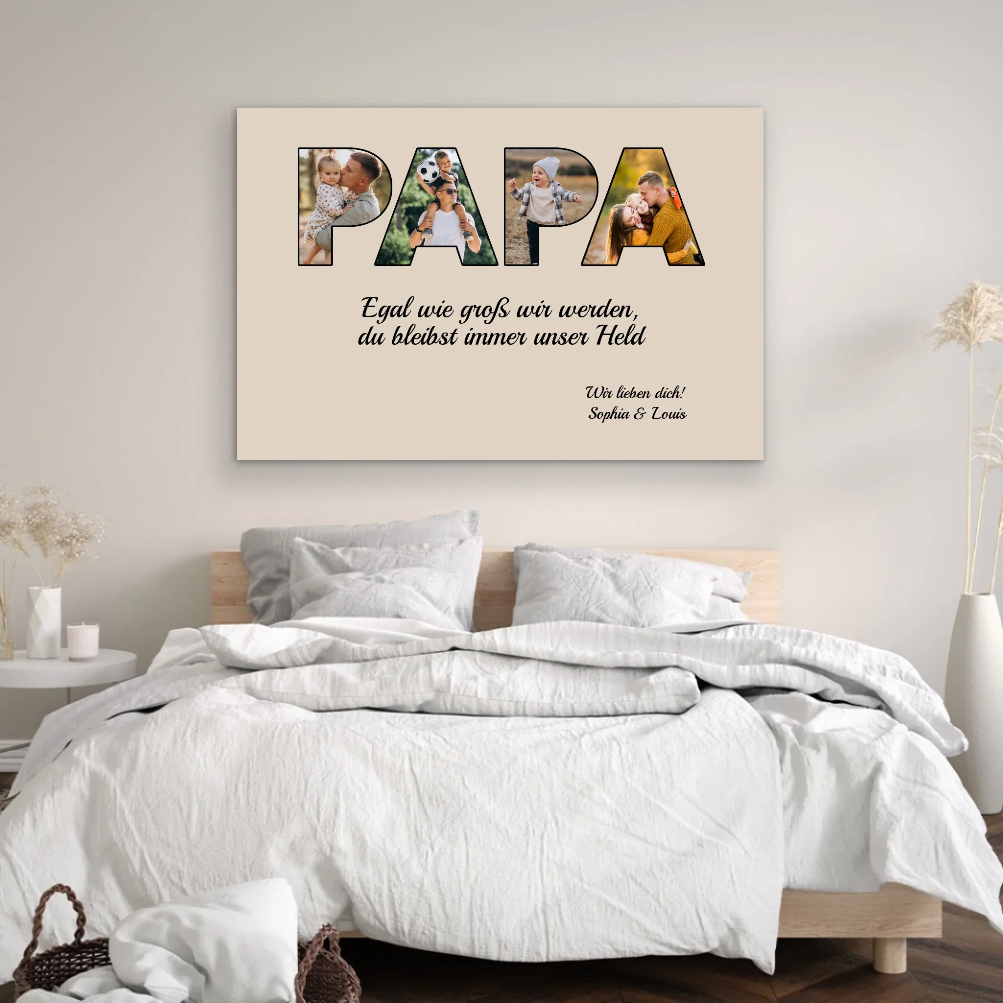 Personalisierte Leinwand "Papa bleibt mein Held" - Image 4