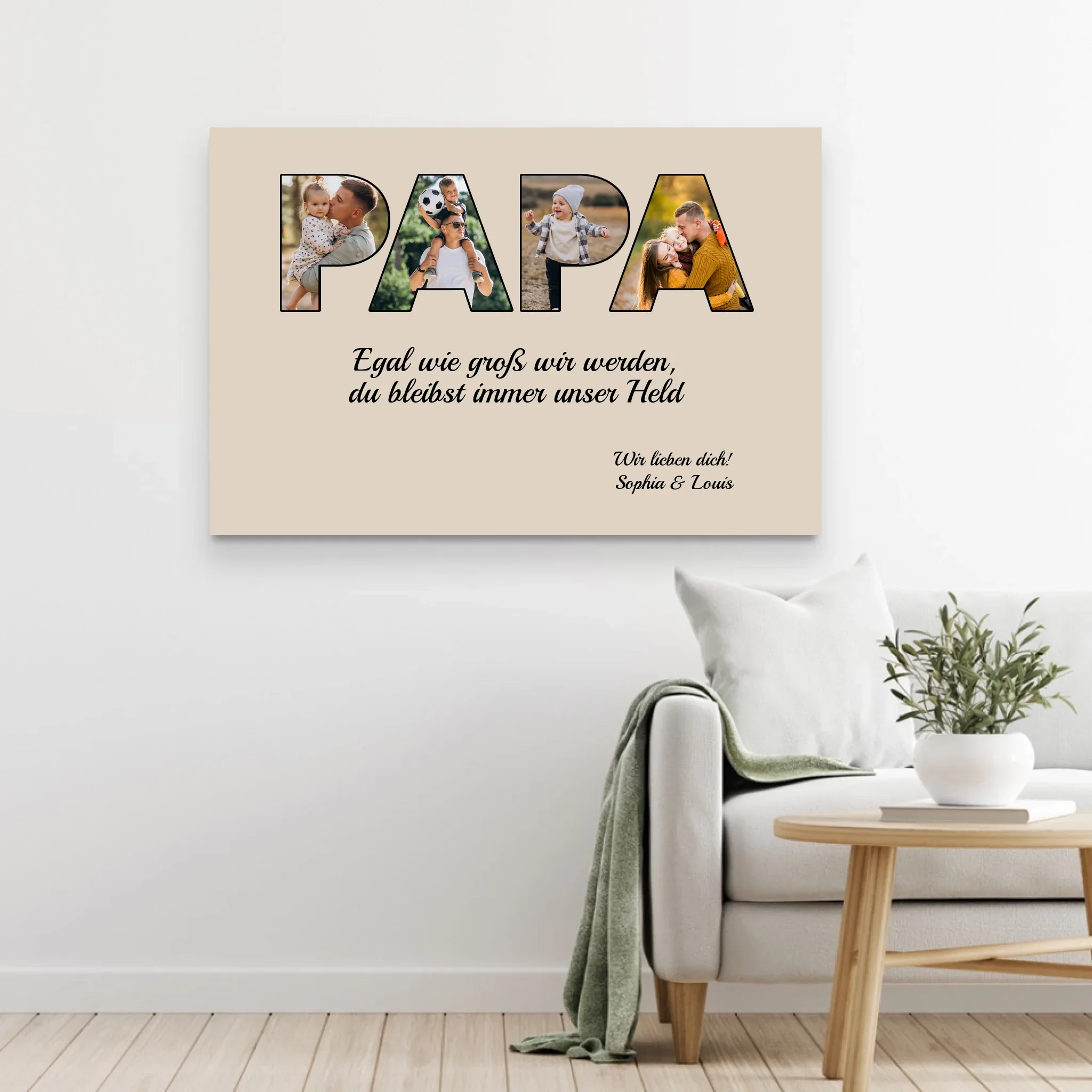 Personalisierte Leinwand "Papa bleibt mein Held" - Image 5