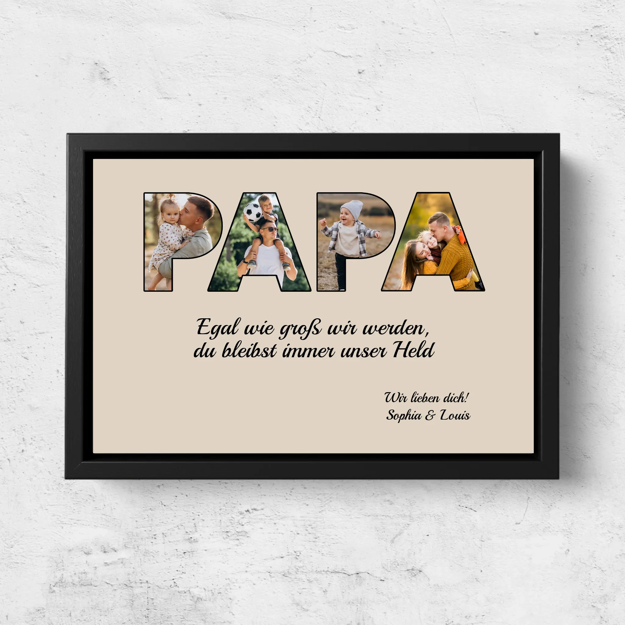 Personalisierte Leinwand "Papa bleibt mein Held" - Image 6