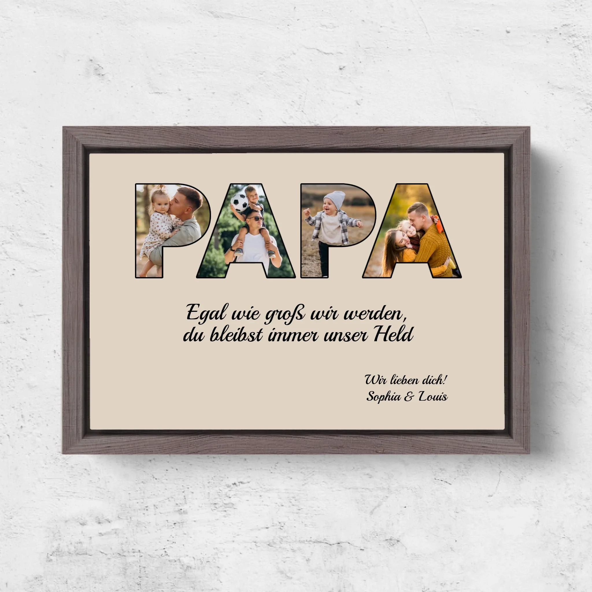 Personalisierte Leinwand "Papa bleibt mein Held" - Image 7