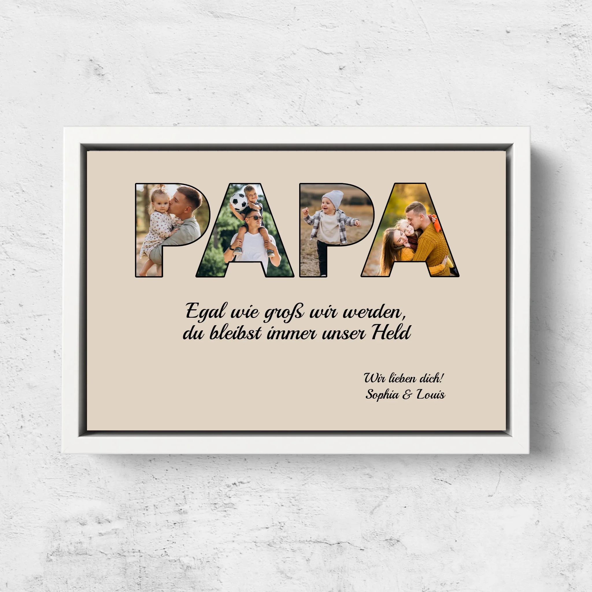 Personalisierte Leinwand "Papa bleibt mein Held" - Image 8