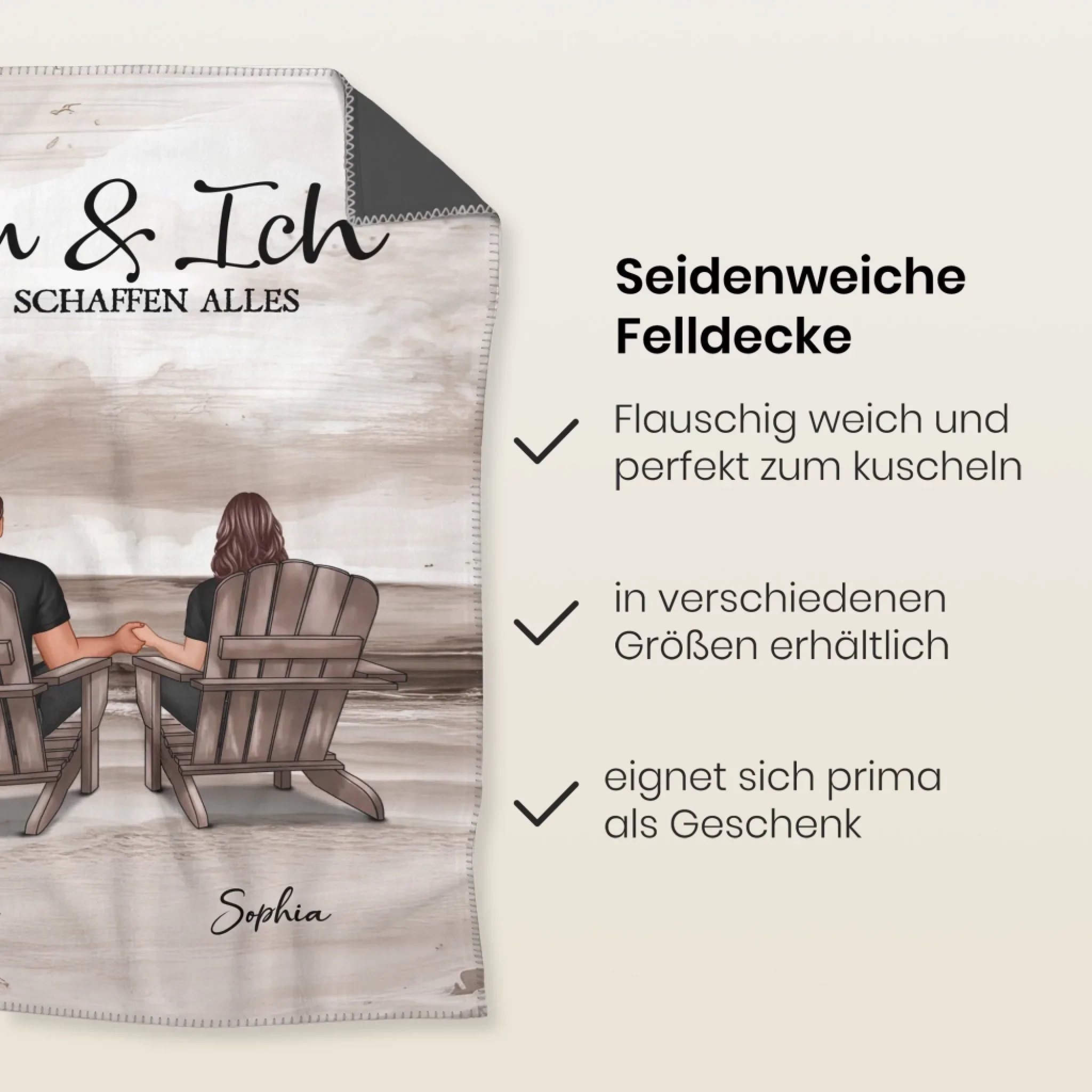 Personalisierte Decke "Du und ich, wir schaffen alles - vertikal" - Image 10