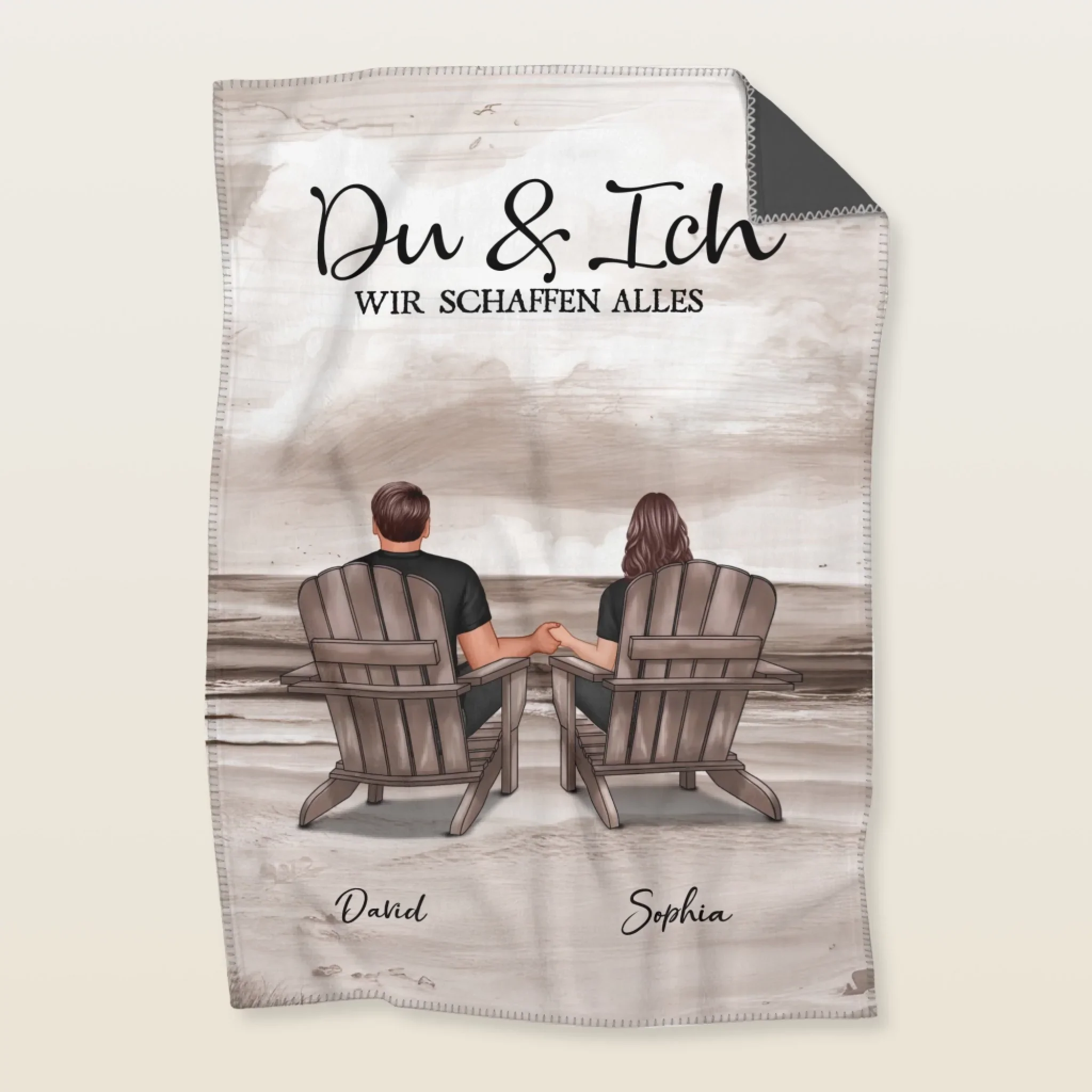 Personalisierte Decke "Du und ich, wir schaffen alles - vertikal" - Image 8