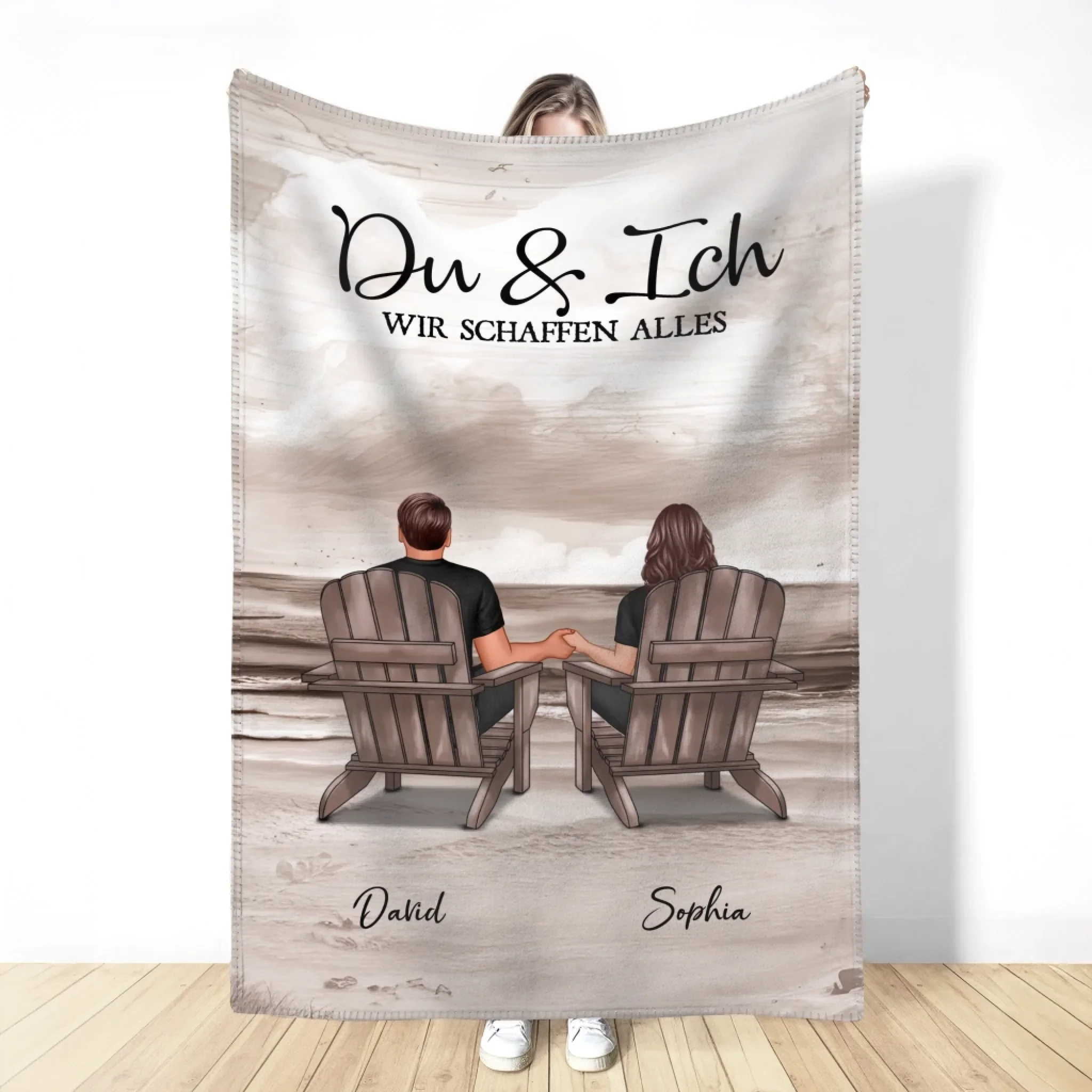 Personalisierte Decke "Du und ich, wir schaffen alles - vertikal" - Image 9