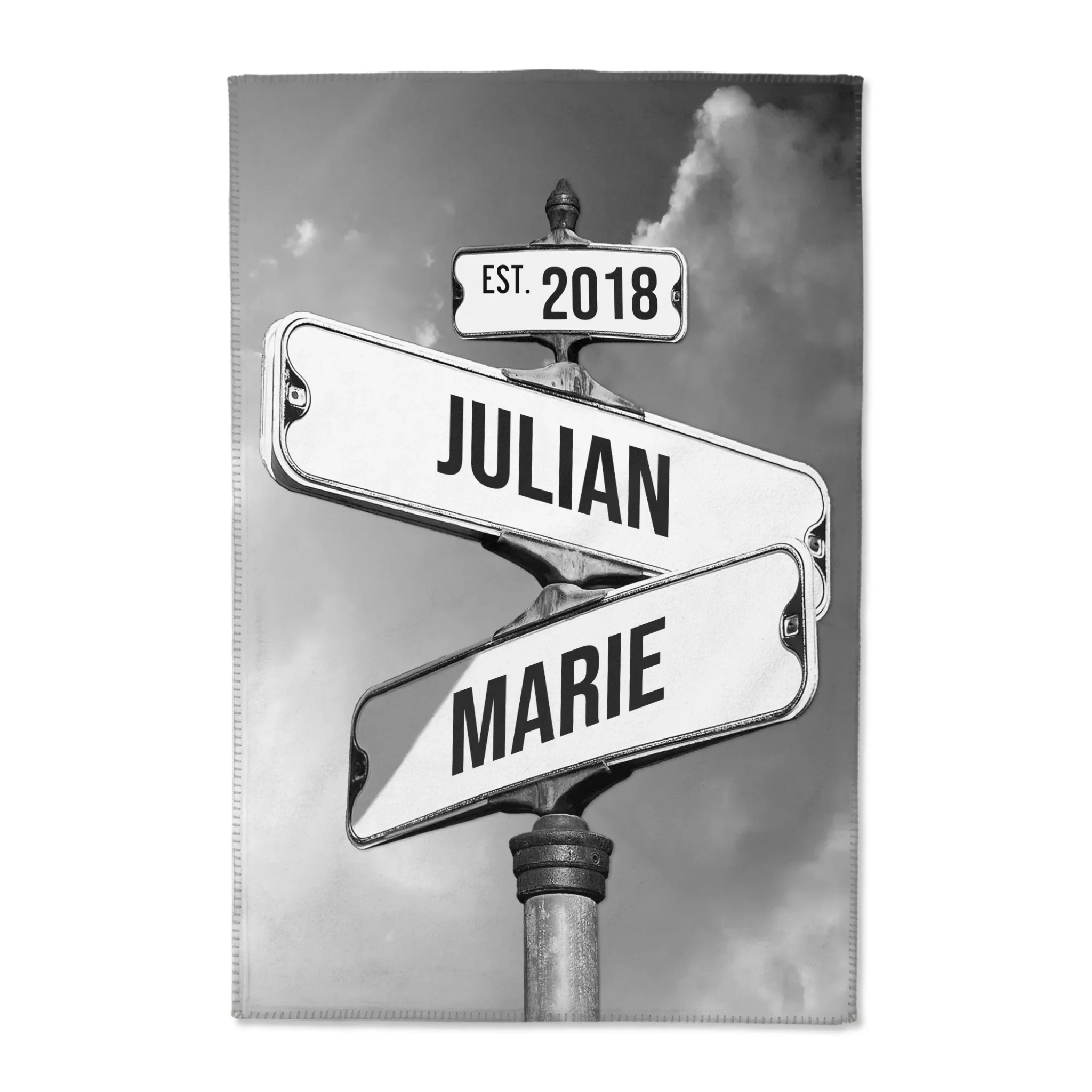 Personalisierte Decke "Vintage Straßenschild für Paare" - Image 13