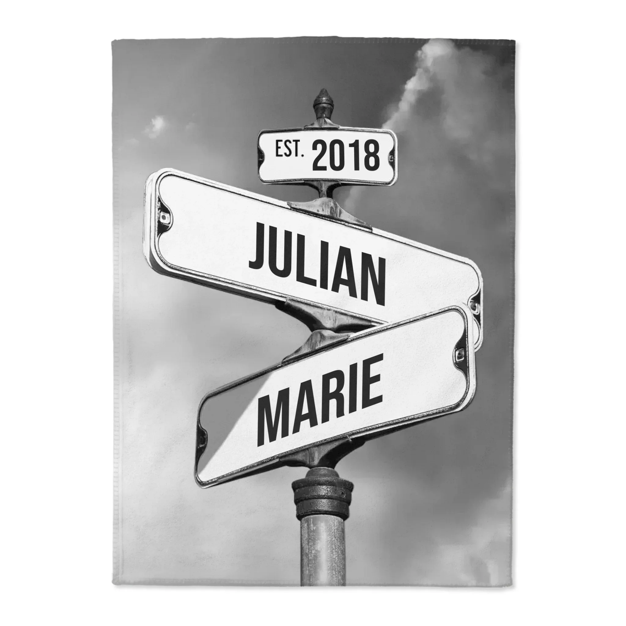 Personalisierte Decke "Vintage Straßenschild für Paare" - Image 14