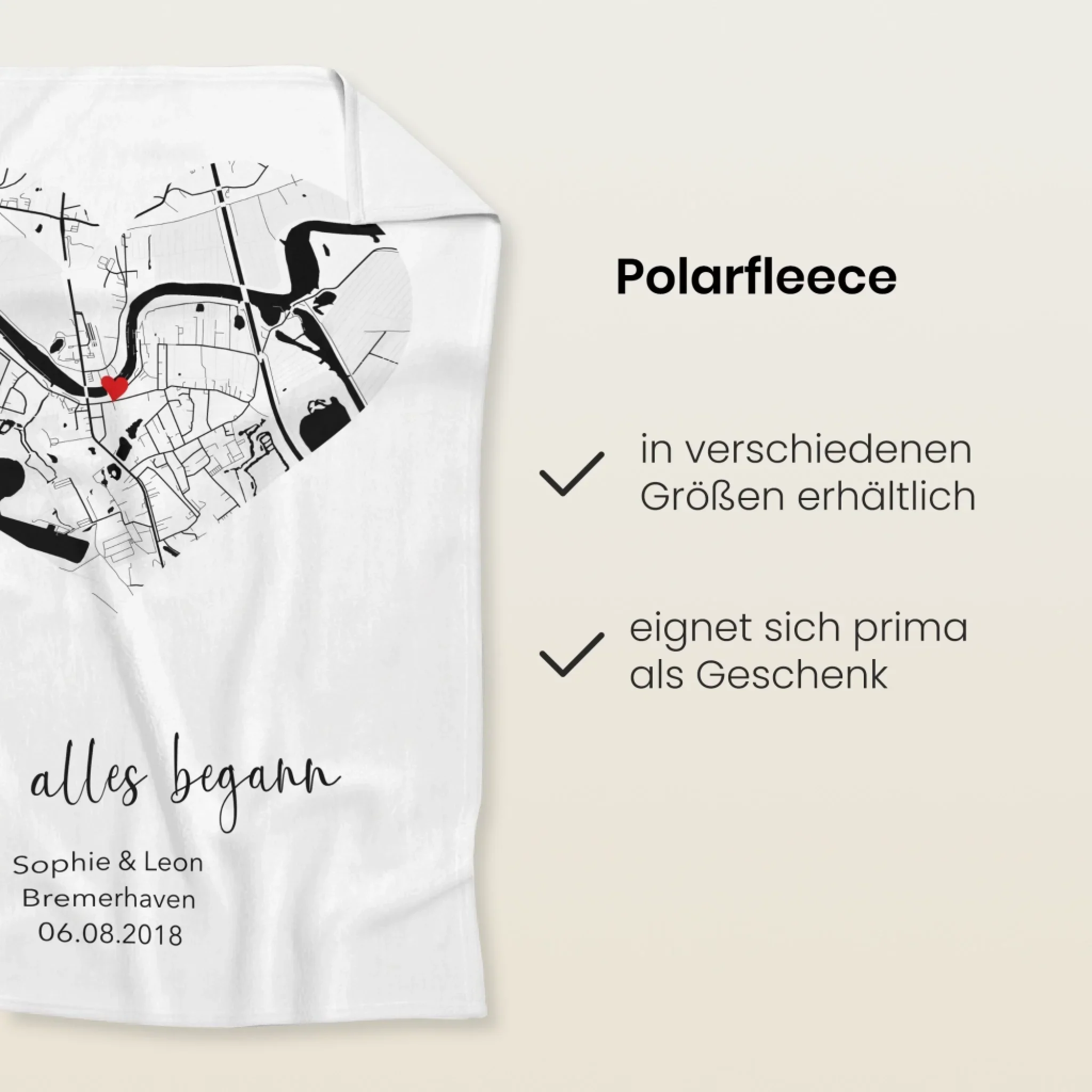 Personalisierte Decke "Wo alles begann" - Image 3
