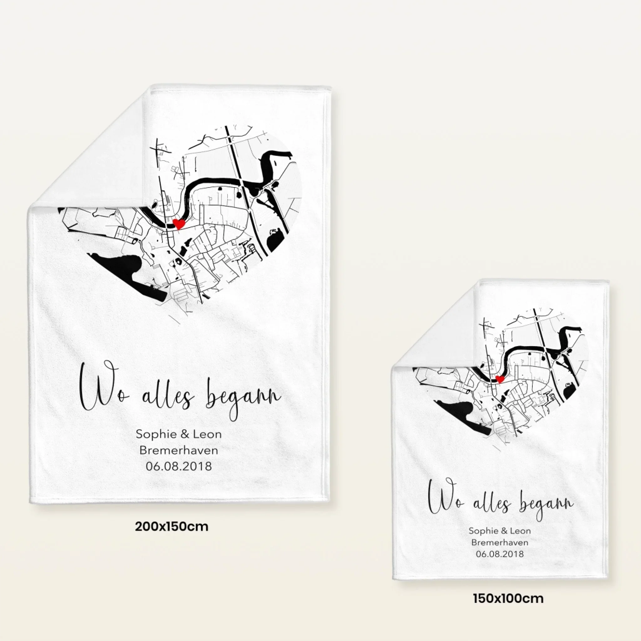 Personalisierte Decke "Wo alles begann" - Image 4