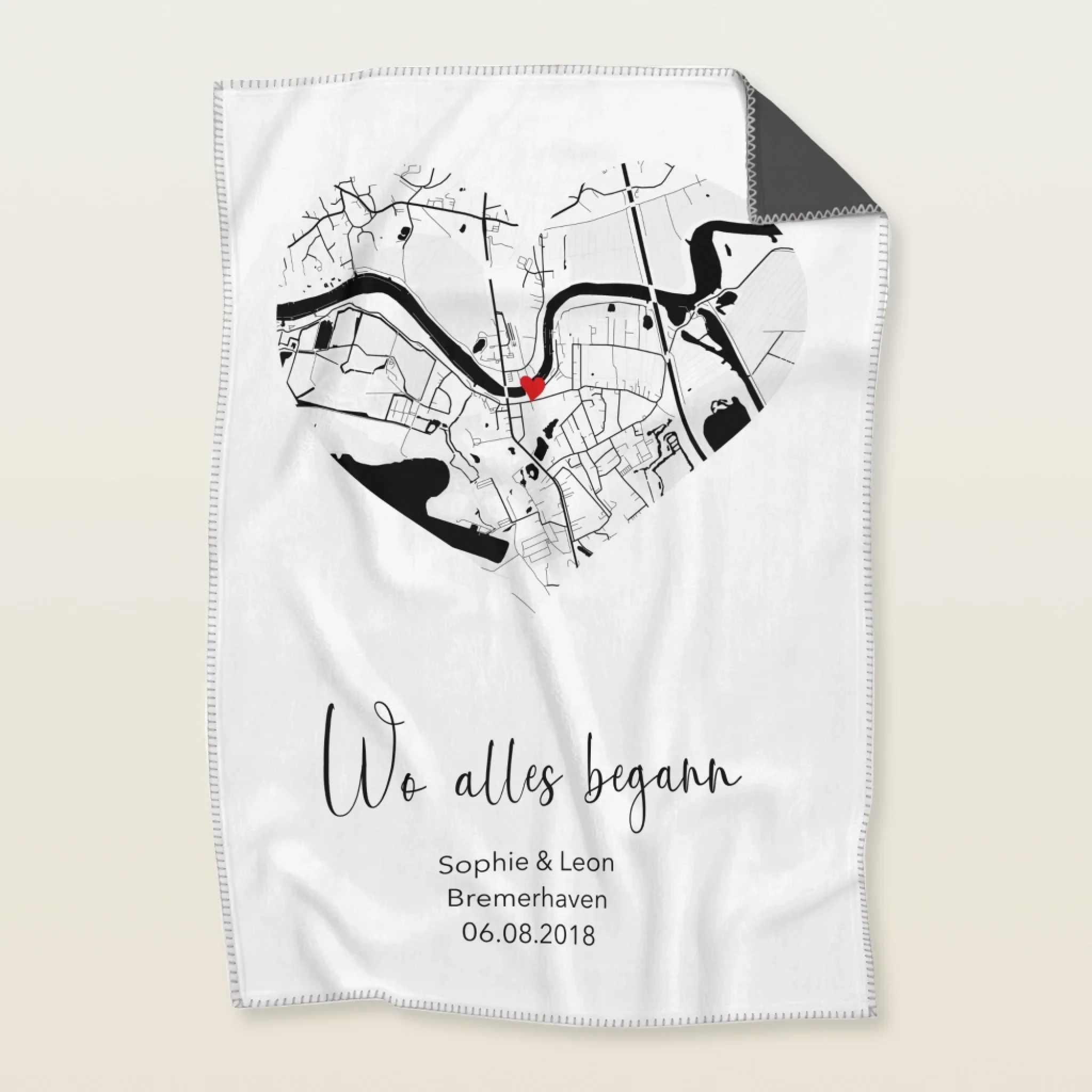 Personalisierte Decke "Wo alles begann" - Image 8