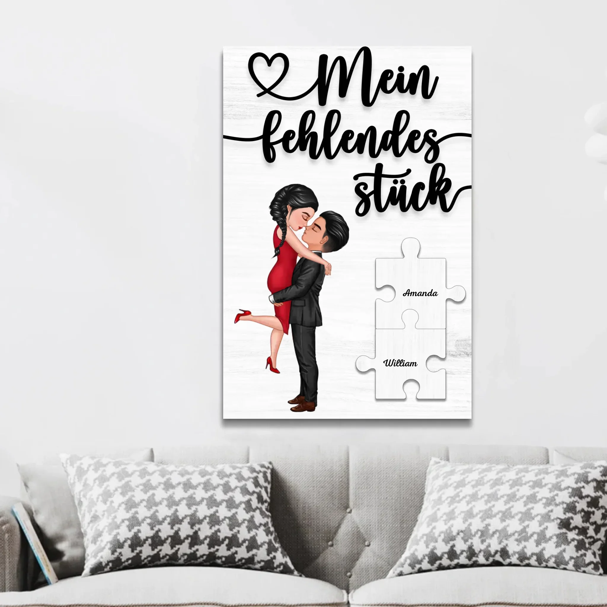 Personalisierte Leinwand "Das fehlende Stück" - Image 2