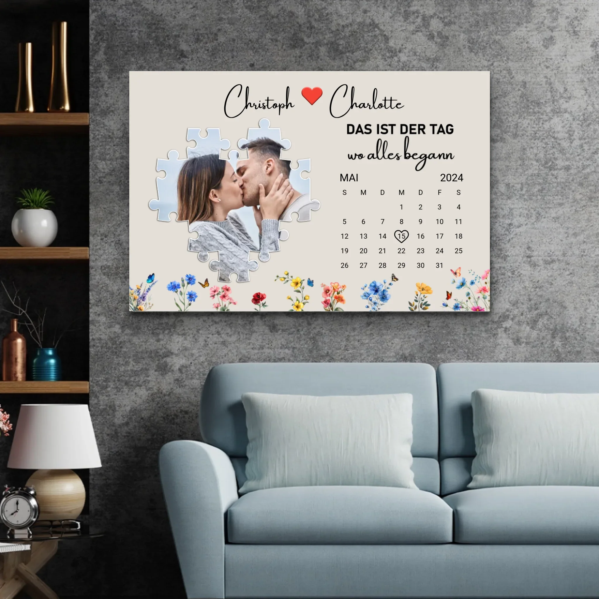 Personalisierte Leinwand "Das ist der Tag, wo alles begann" - Image 3