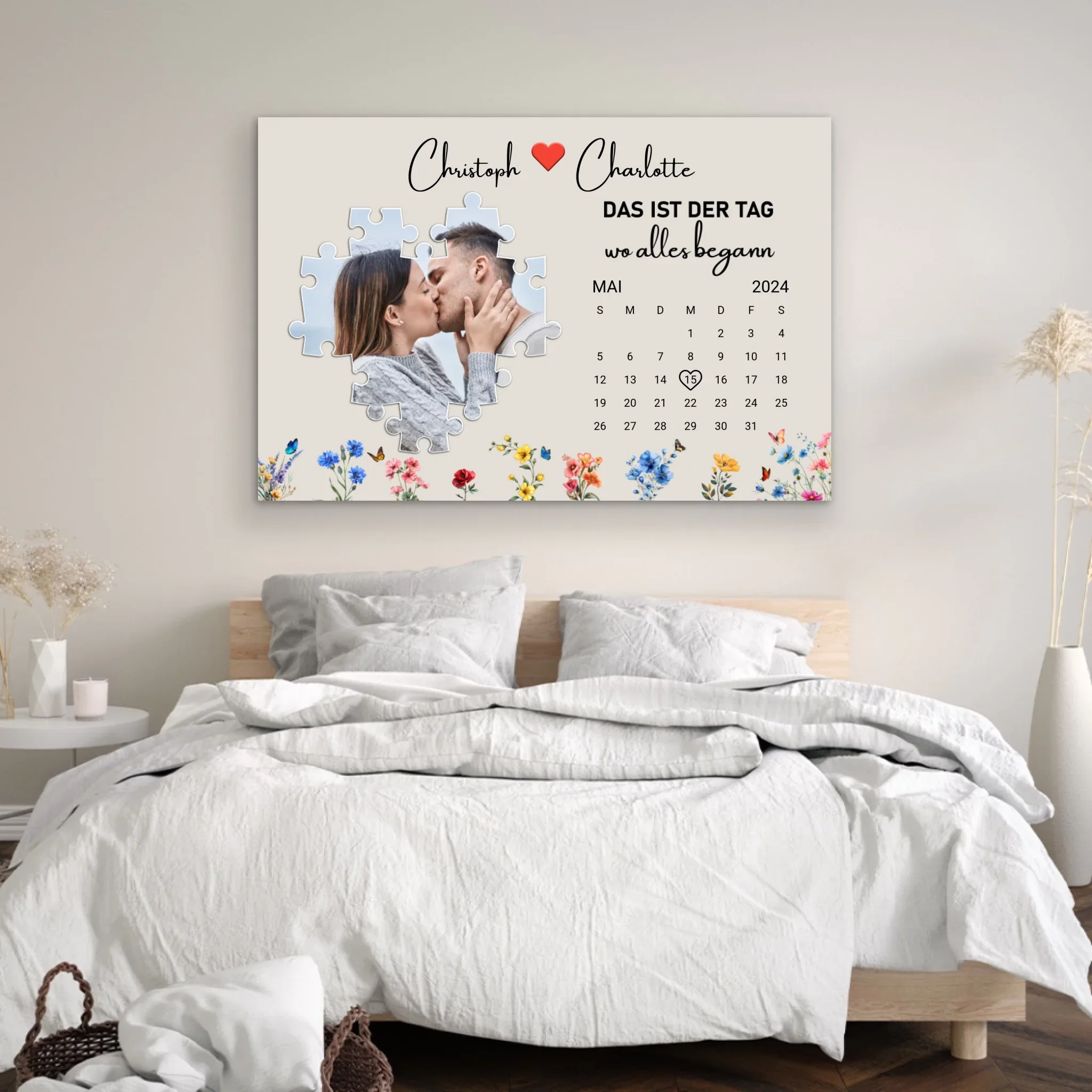 Personalisierte Leinwand "Das ist der Tag, wo alles begann" - Image 4