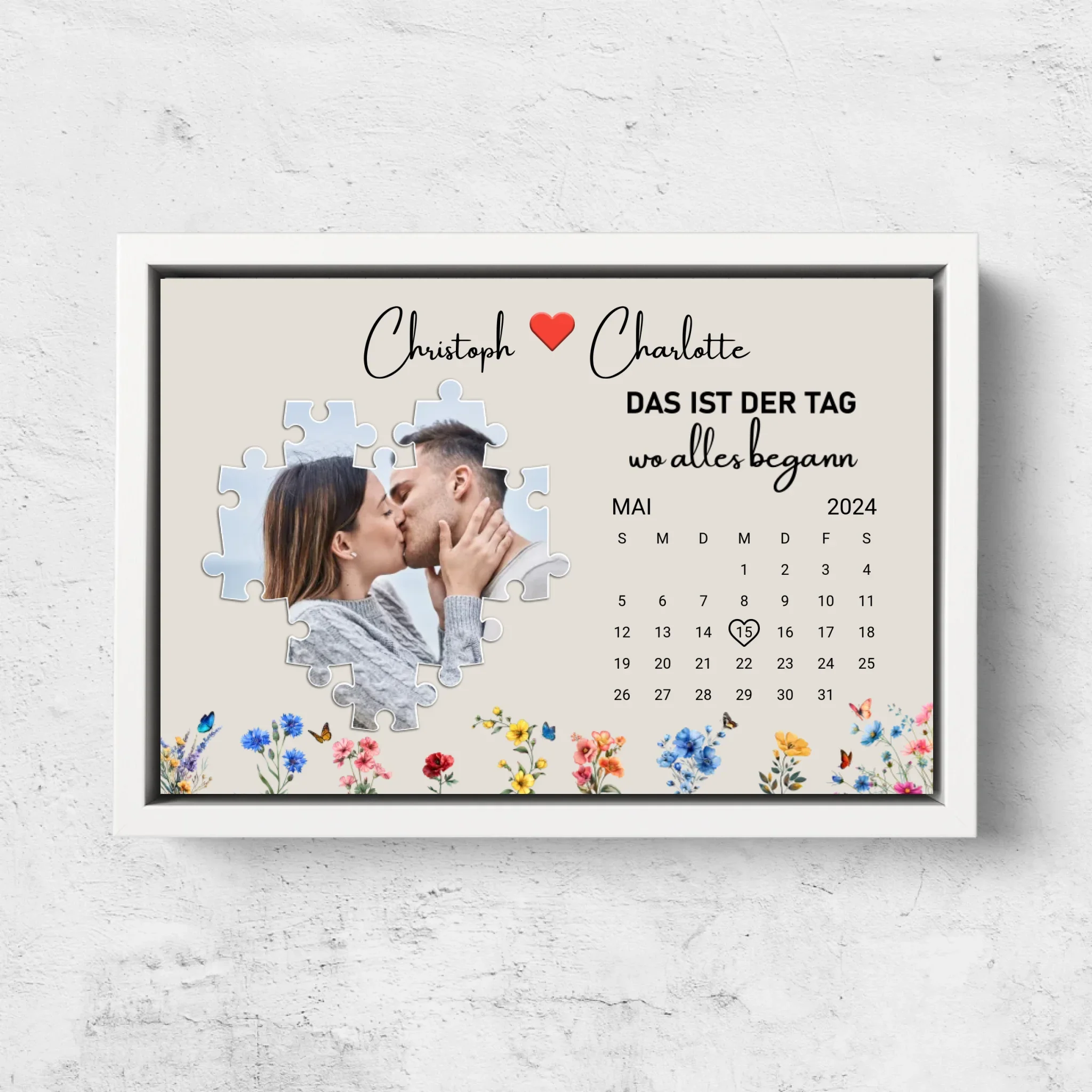 Personalisierte Leinwand "Das ist der Tag, wo alles begann" - Image 7