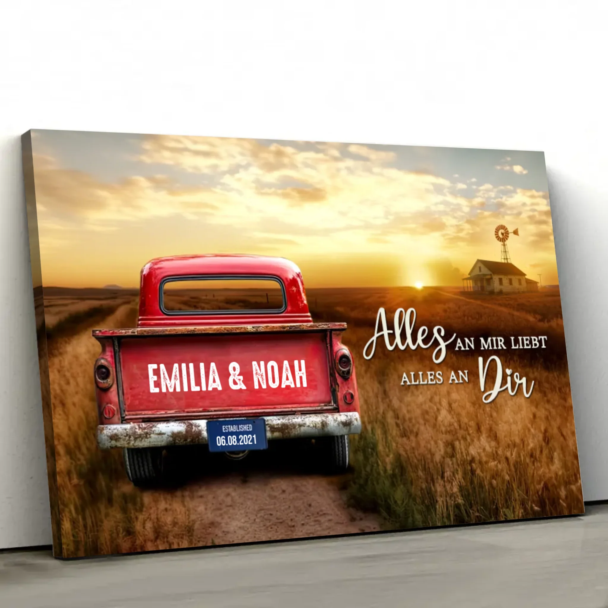 Personalisierte Leinwand "Der holprige Weg brachte mich direkt zu dir" - Image 2