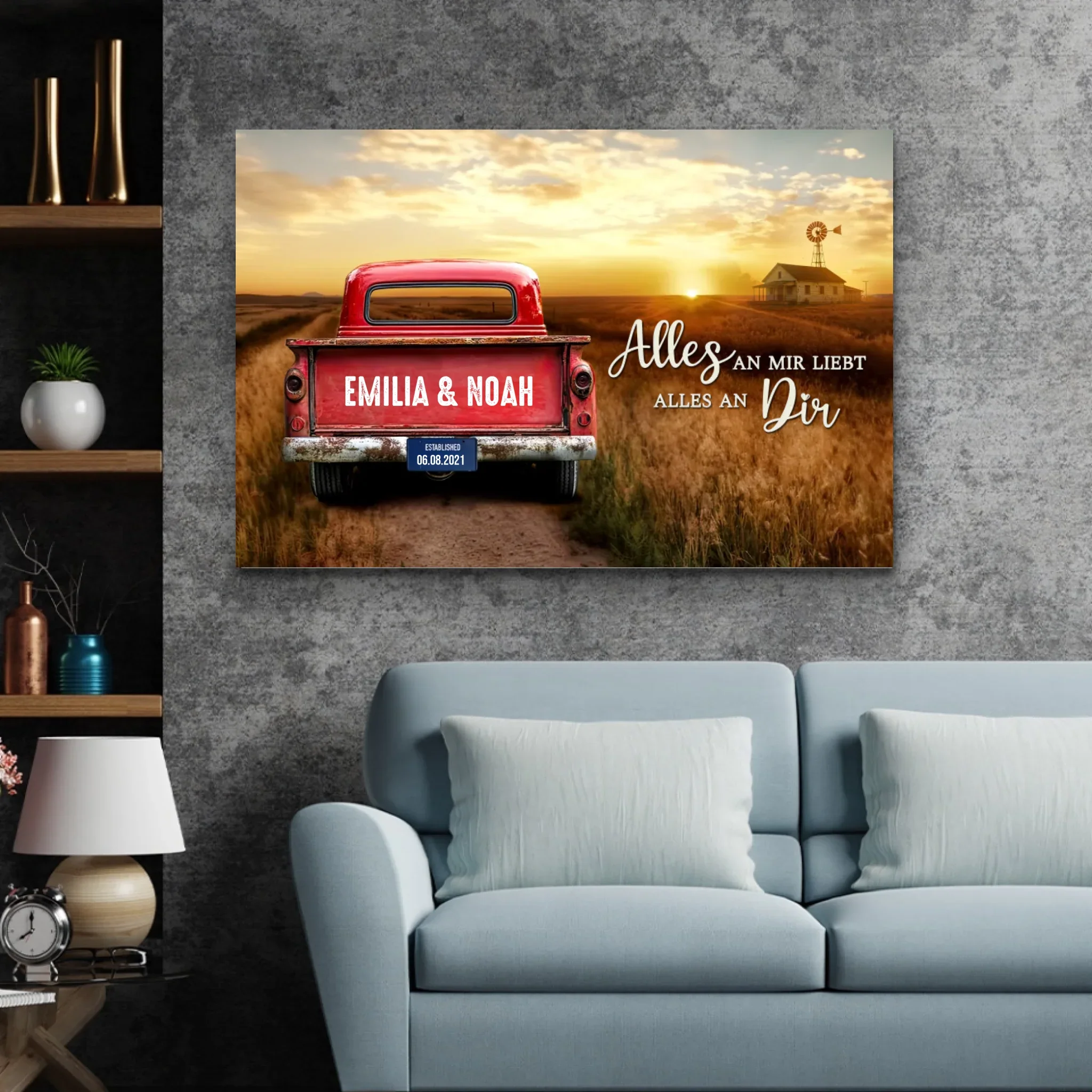 Personalisierte Leinwand "Der holprige Weg brachte mich direkt zu dir" - Image 3