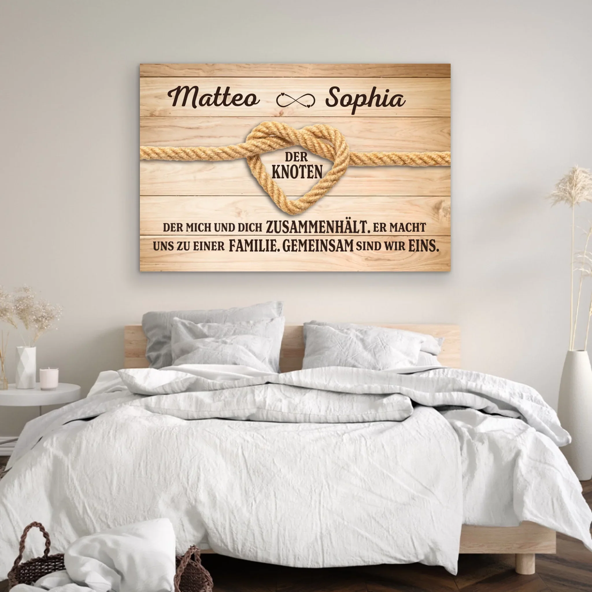 Personalisierte Leinwand "Der Liebesknoten" - Image 4