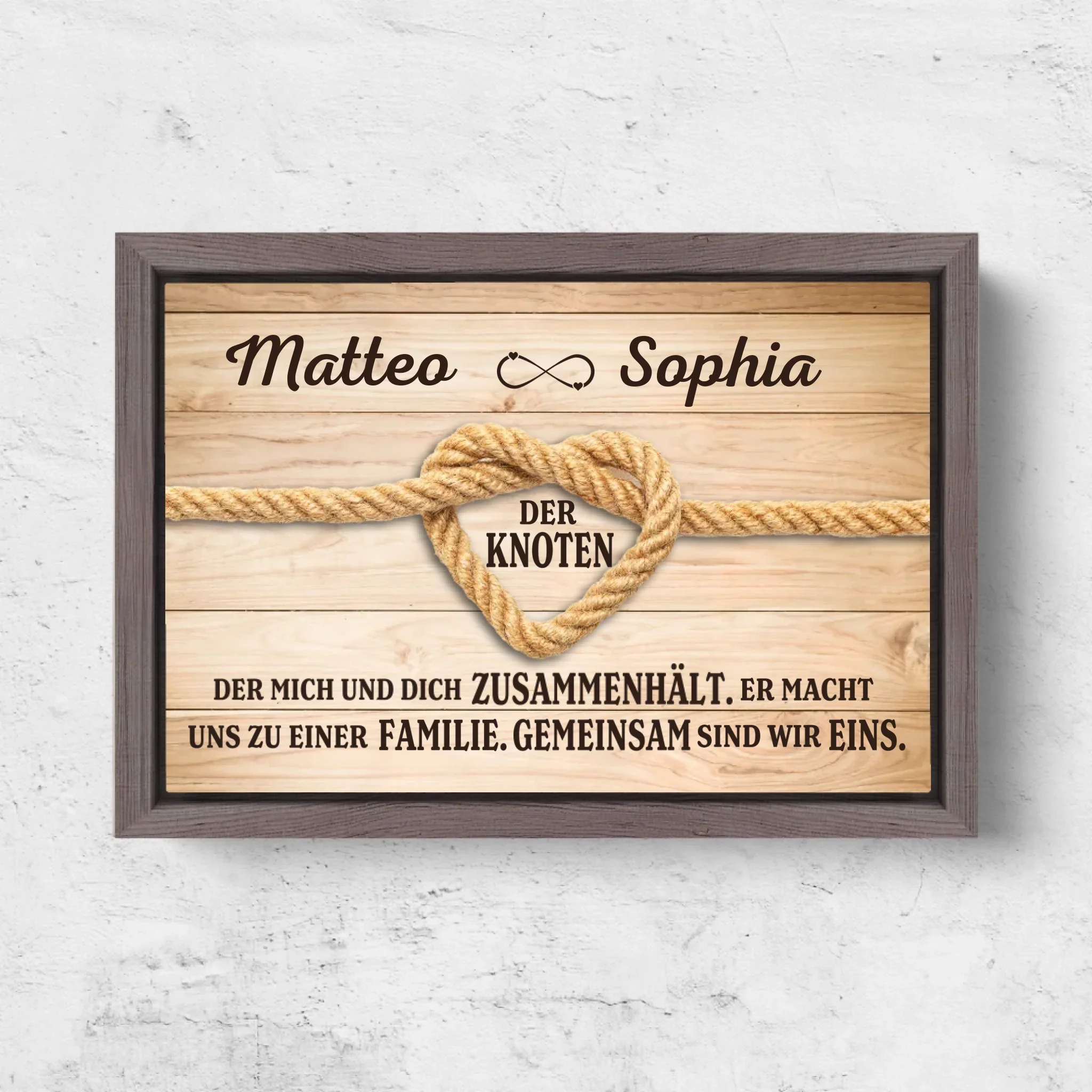 Personalisierte Leinwand "Der Liebesknoten" - Image 6