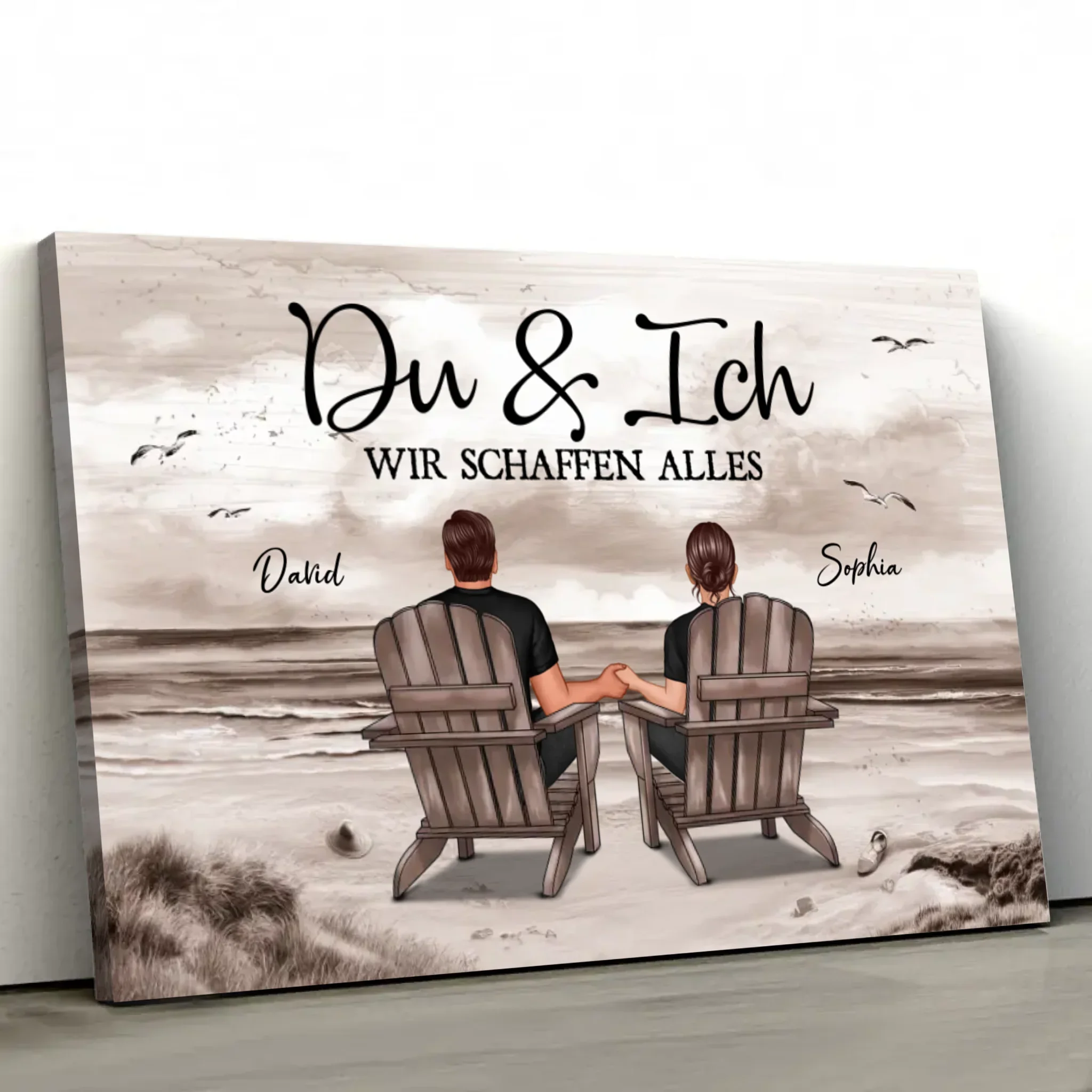 Personalisierte Leinwand "Du und ich, wir schaffen alles" - Image 2