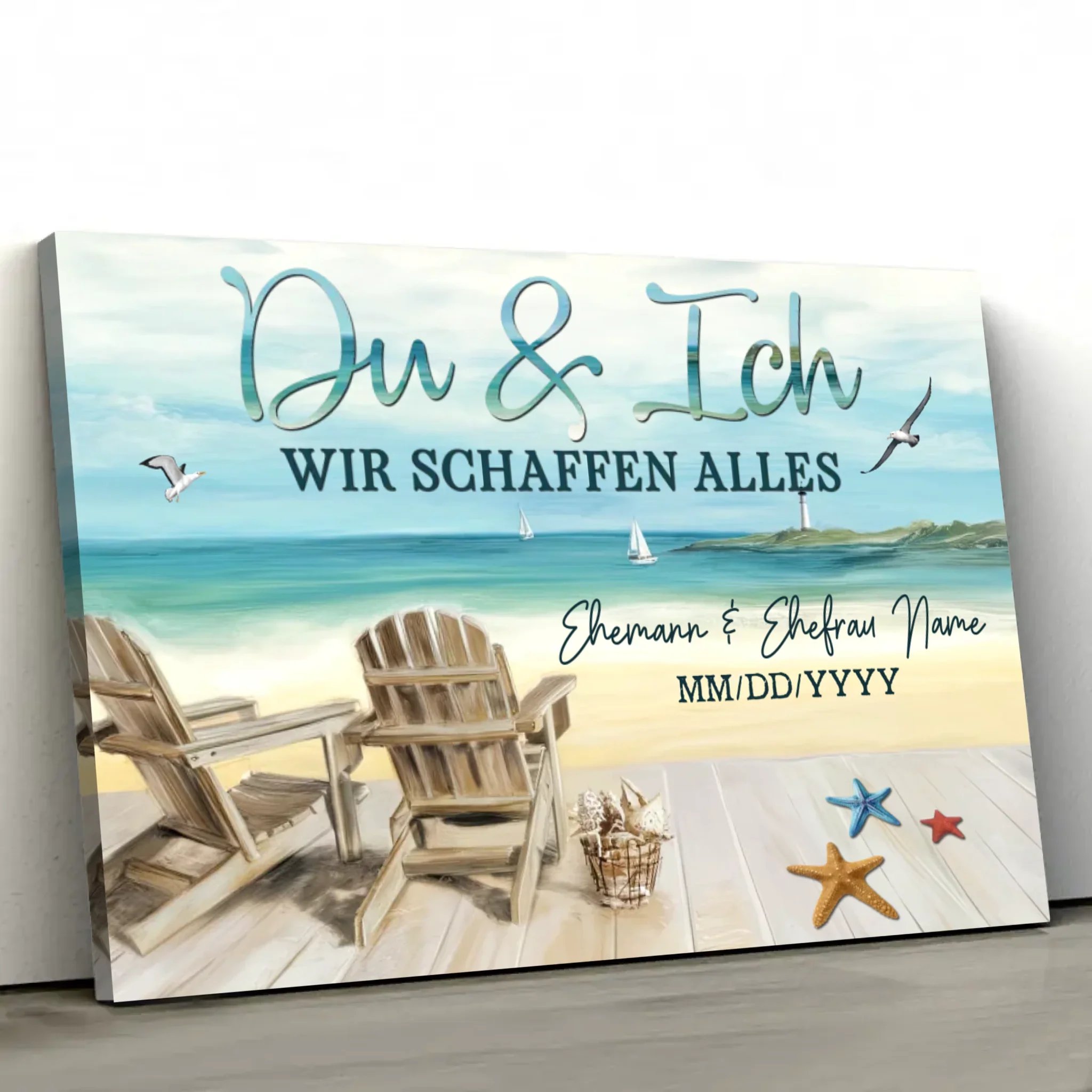Personalisierte Leinwand "Du und ich, wir schaffen alles zusammen" - Image 2