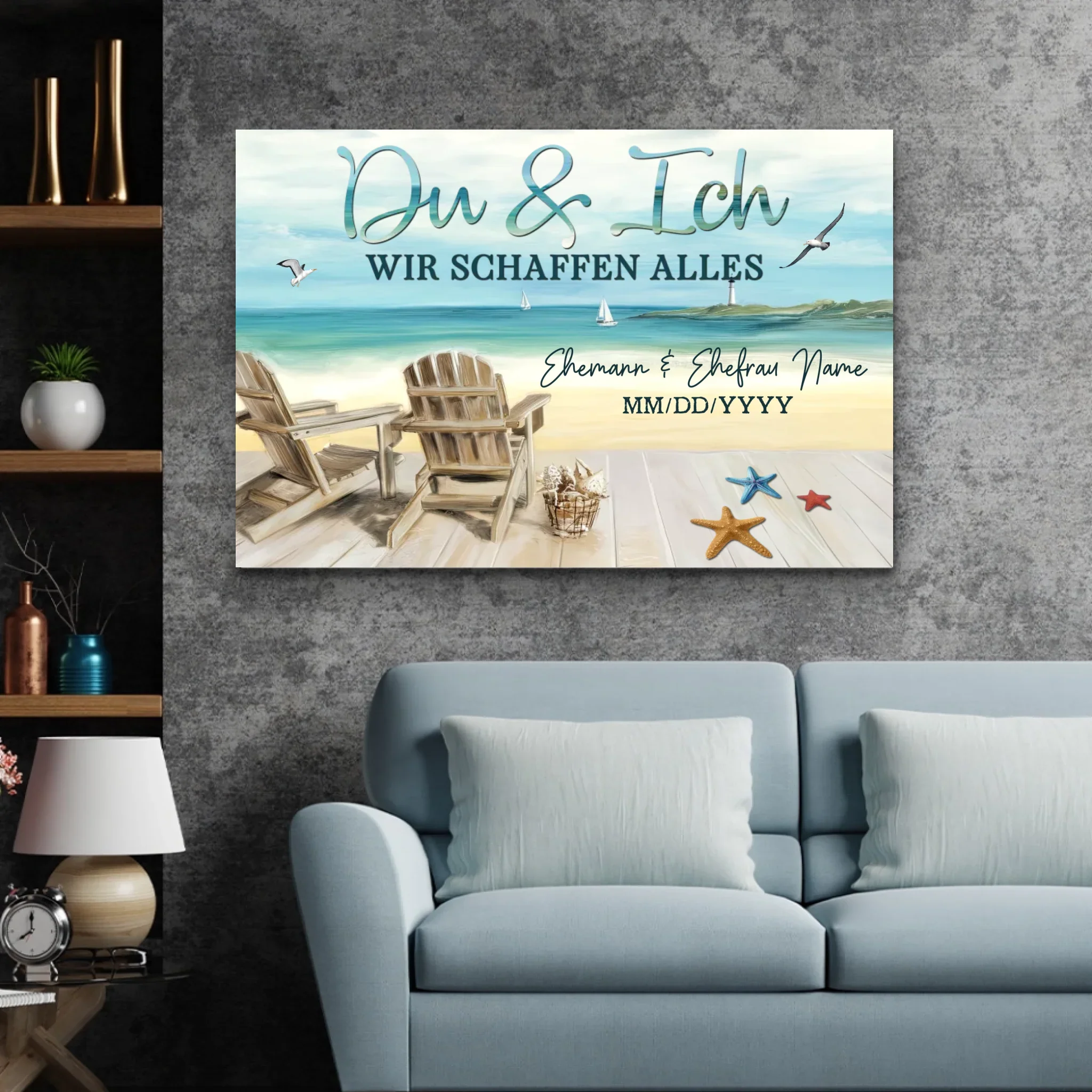 Personalisierte Leinwand "Du und ich, wir schaffen alles zusammen" - Image 3