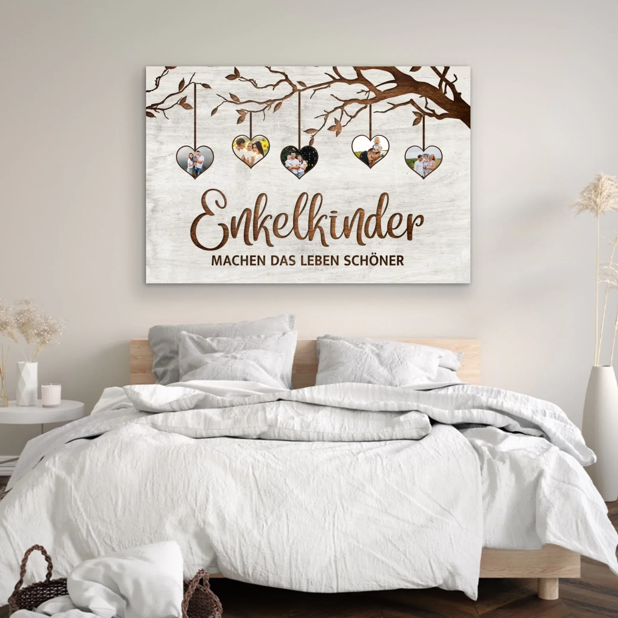 Personalisierte Leinwand "Familienbaum mit Bildern" - Image 4