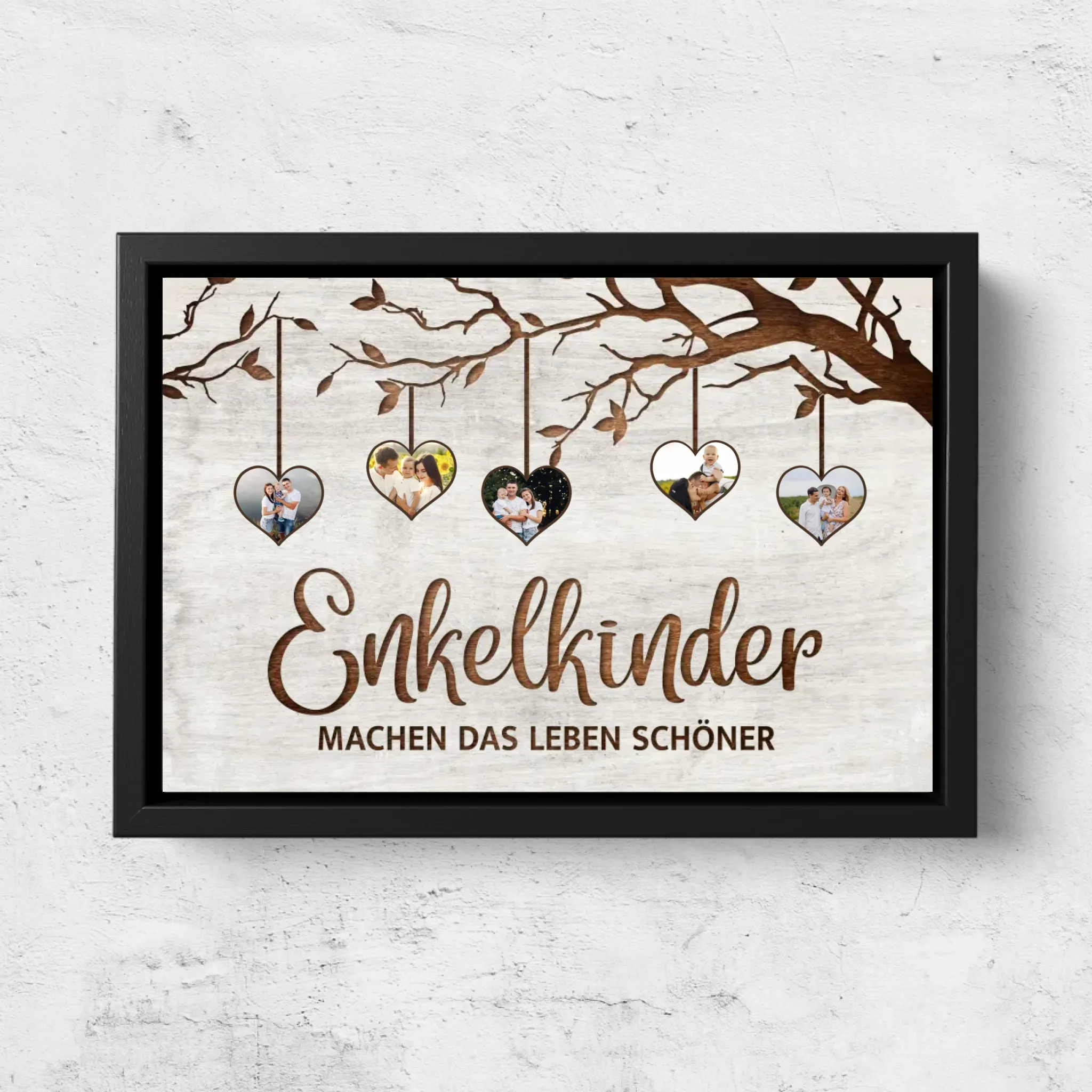 Personalisierte Leinwand "Familienbaum mit Bildern" - Image 5