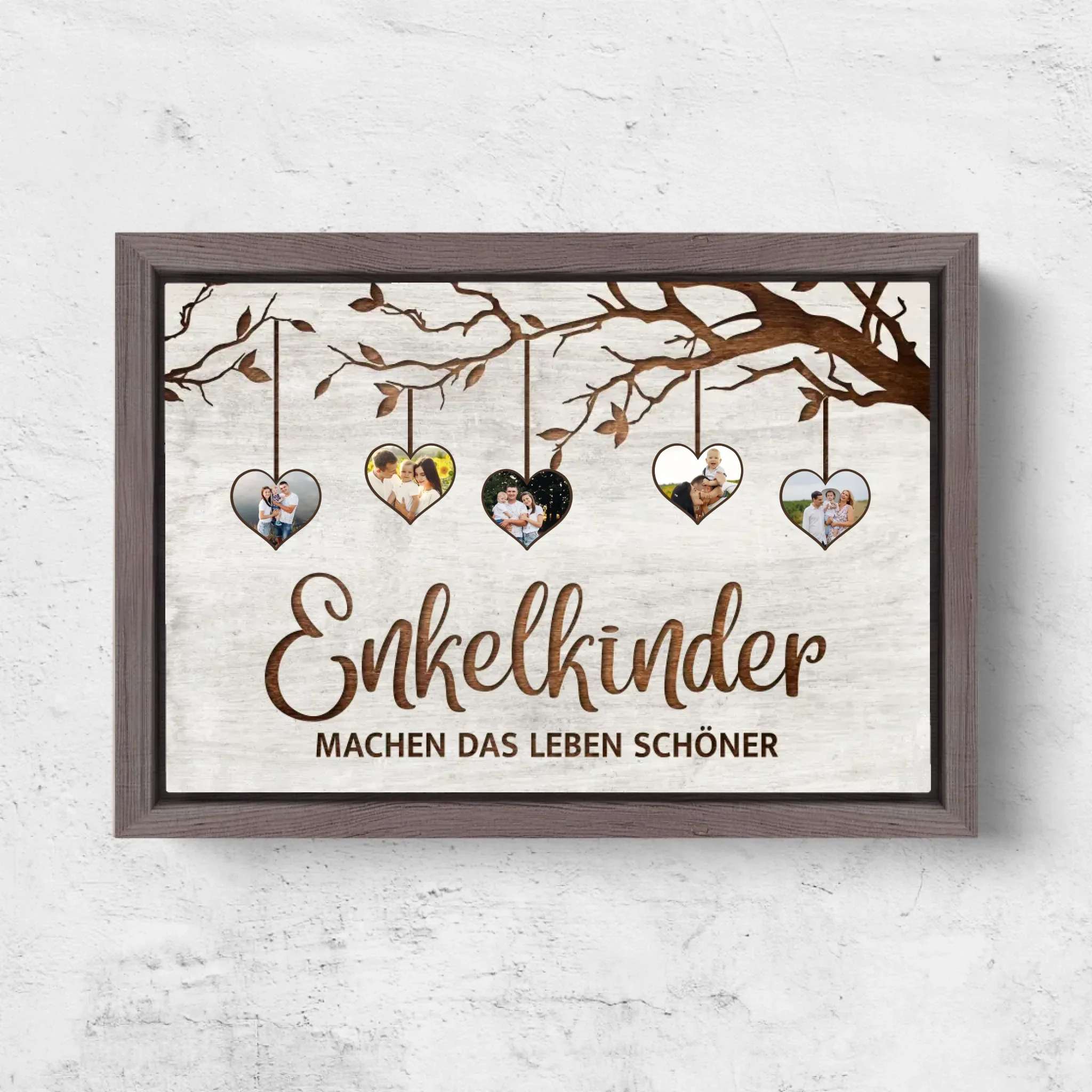 Personalisierte Leinwand "Familienbaum mit Bildern" - Image 6