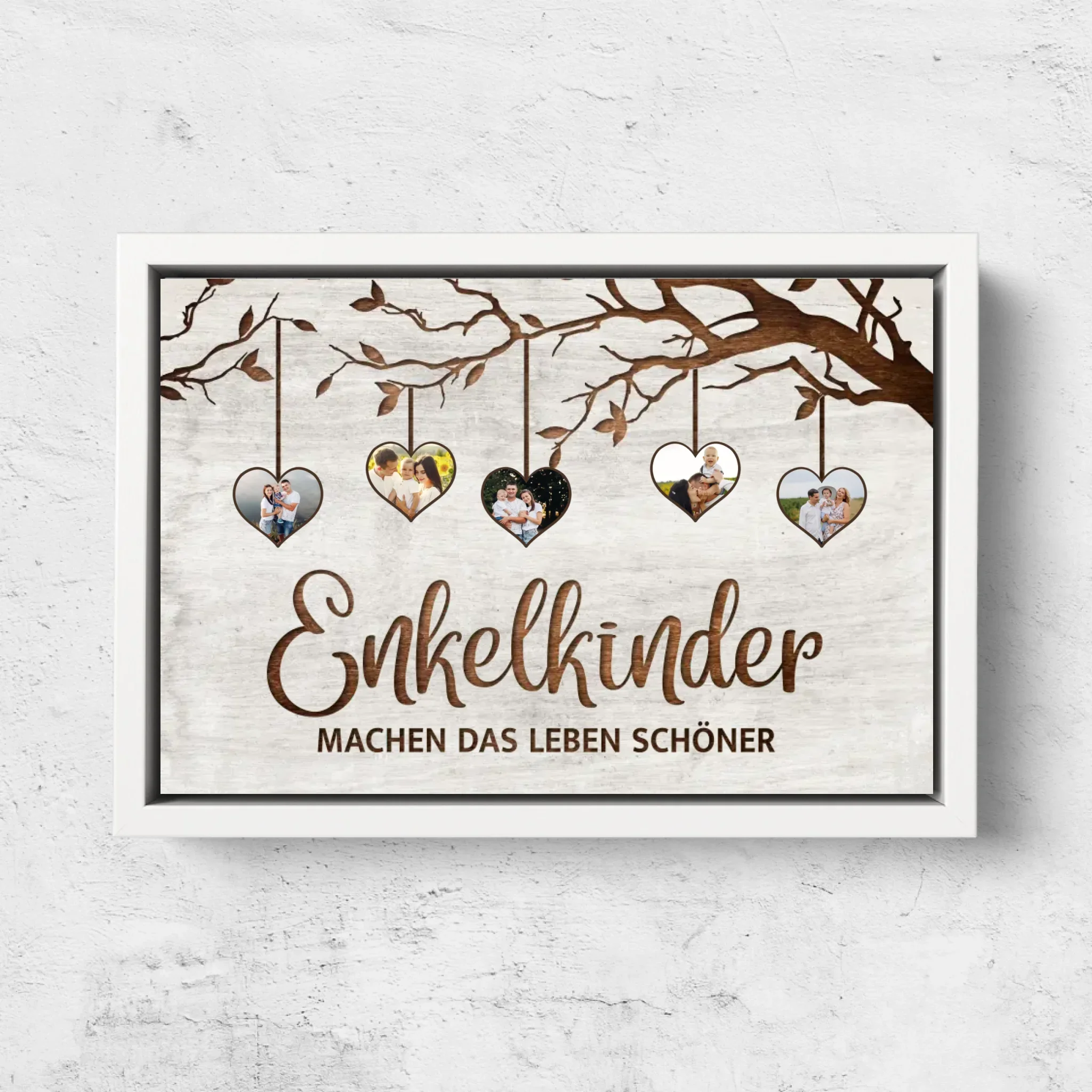 Personalisierte Leinwand "Familienbaum mit Bildern" - Image 7
