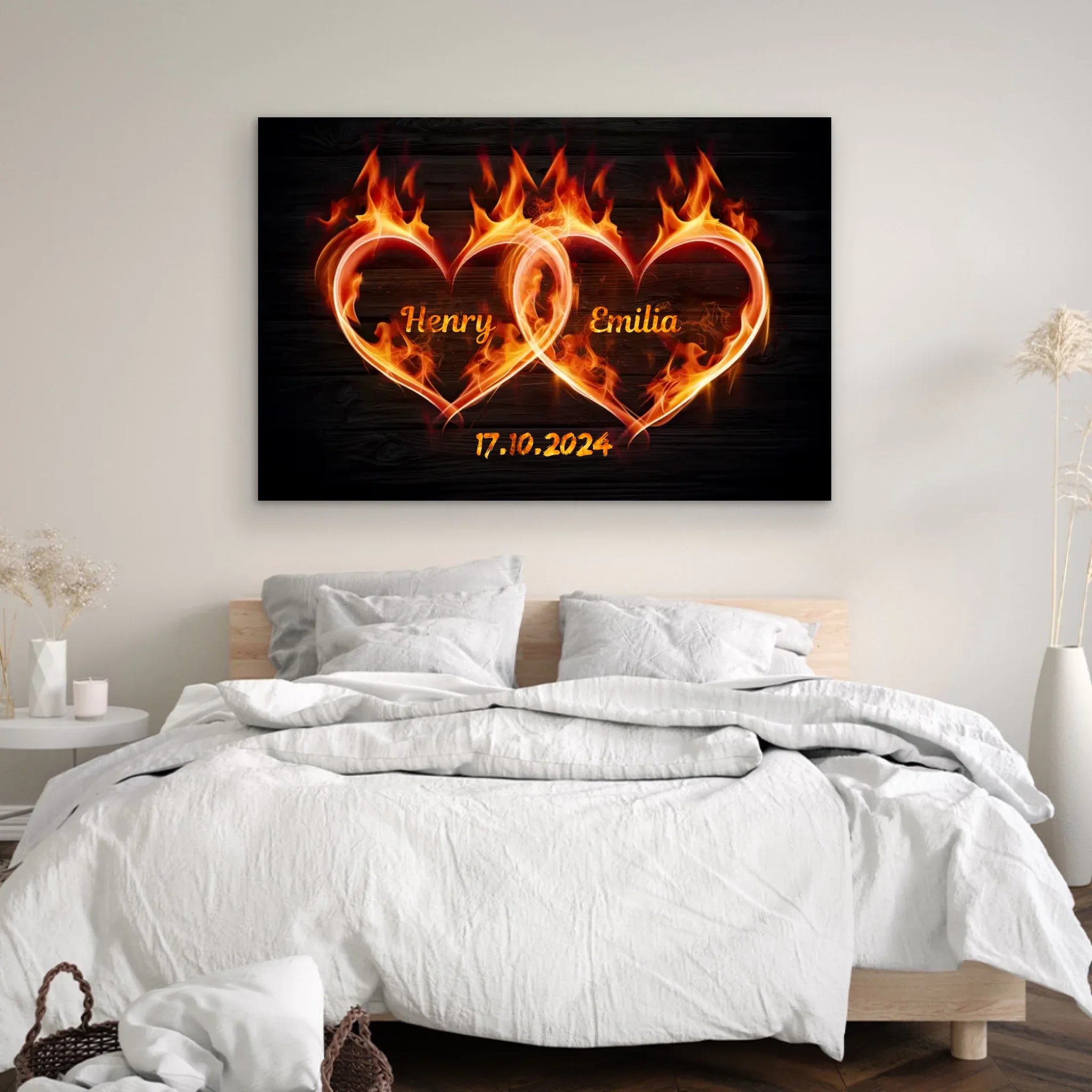 Personalisierte Leinwand "Feuerherzen" - Image 4